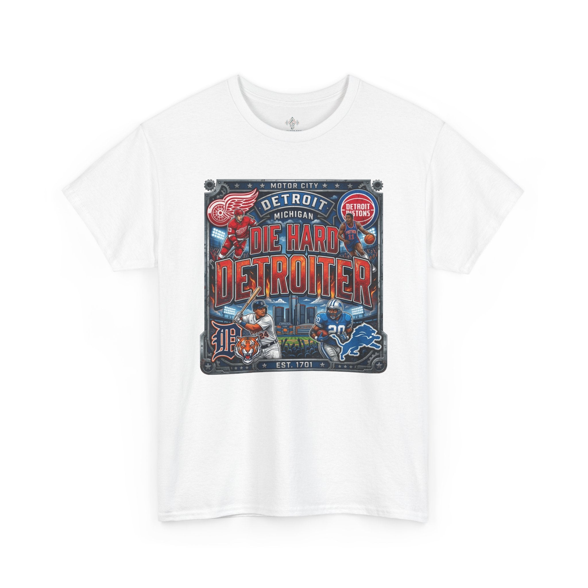Unisex Heavy Cotton Tee DIE HARD DETROITER, sports style 2