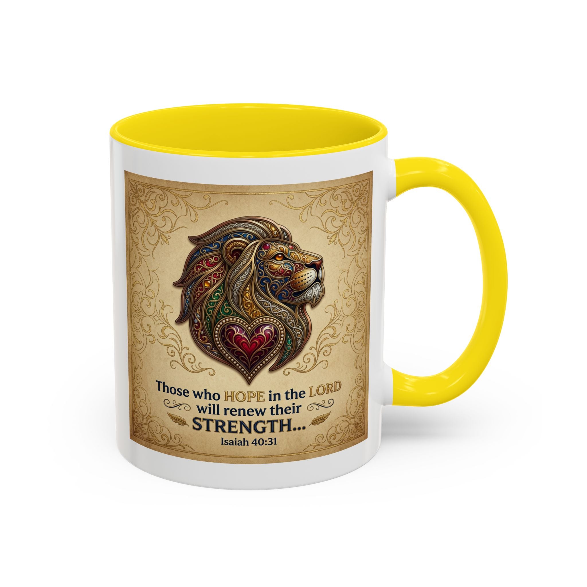 Accent Coffee Mug (11, 15oz) "Those who hope in the Lord..." Isaiah 40:31