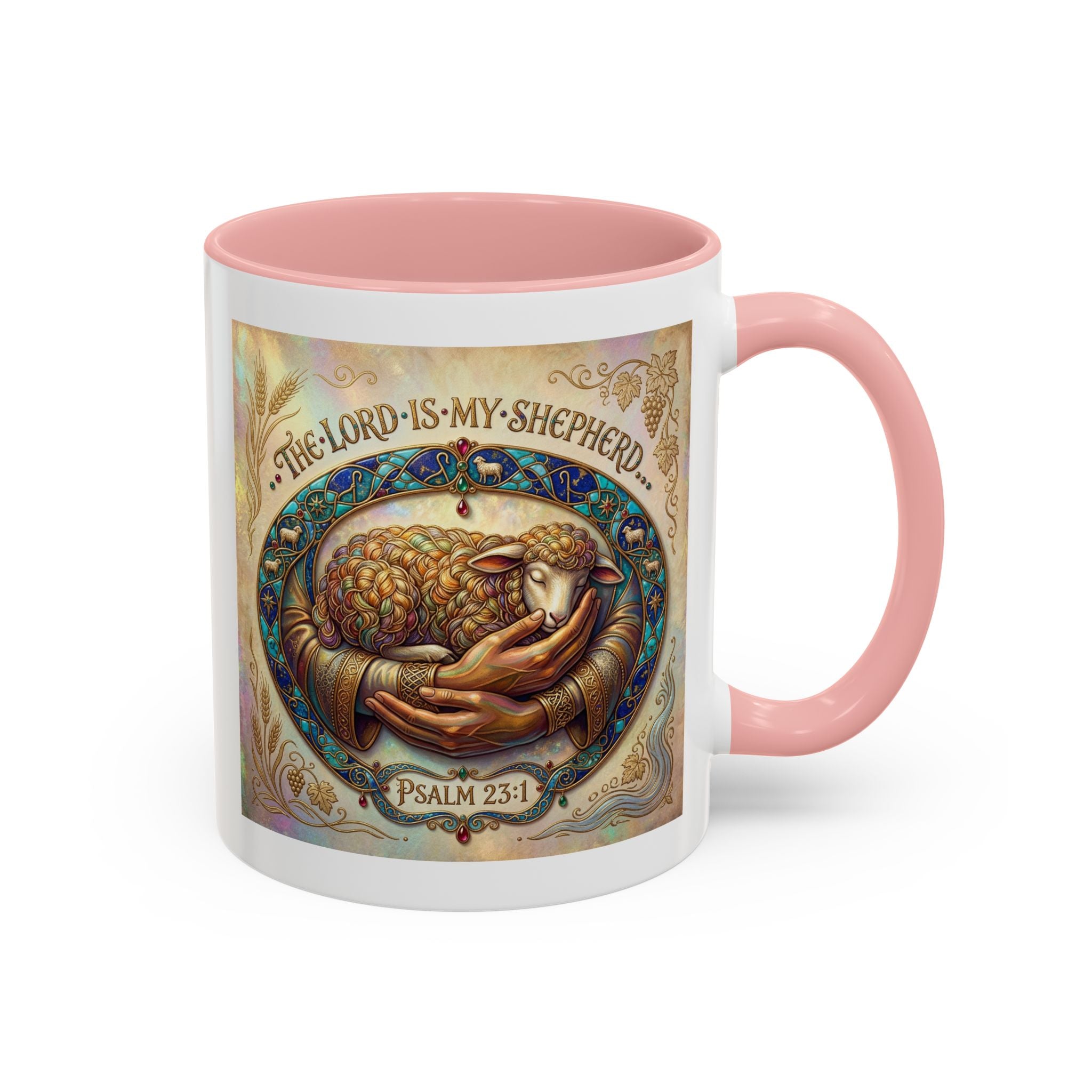 Accent Coffee Mug (11, 15oz) "The Lord is my Shepherd" Psalms 23:1
