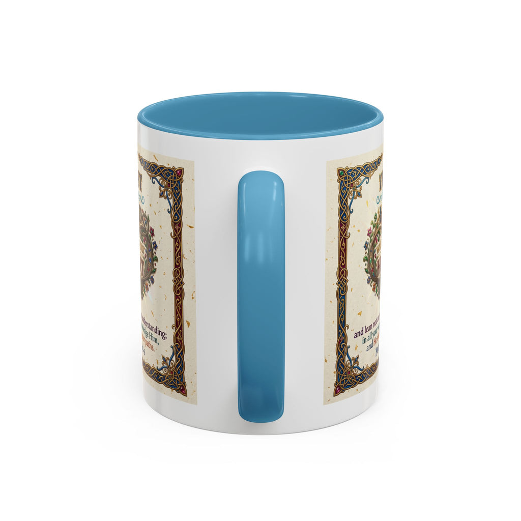 Accent Coffee Mug (11, 15oz) "Trust in the Lord..."  Poverbs 3:5-6
