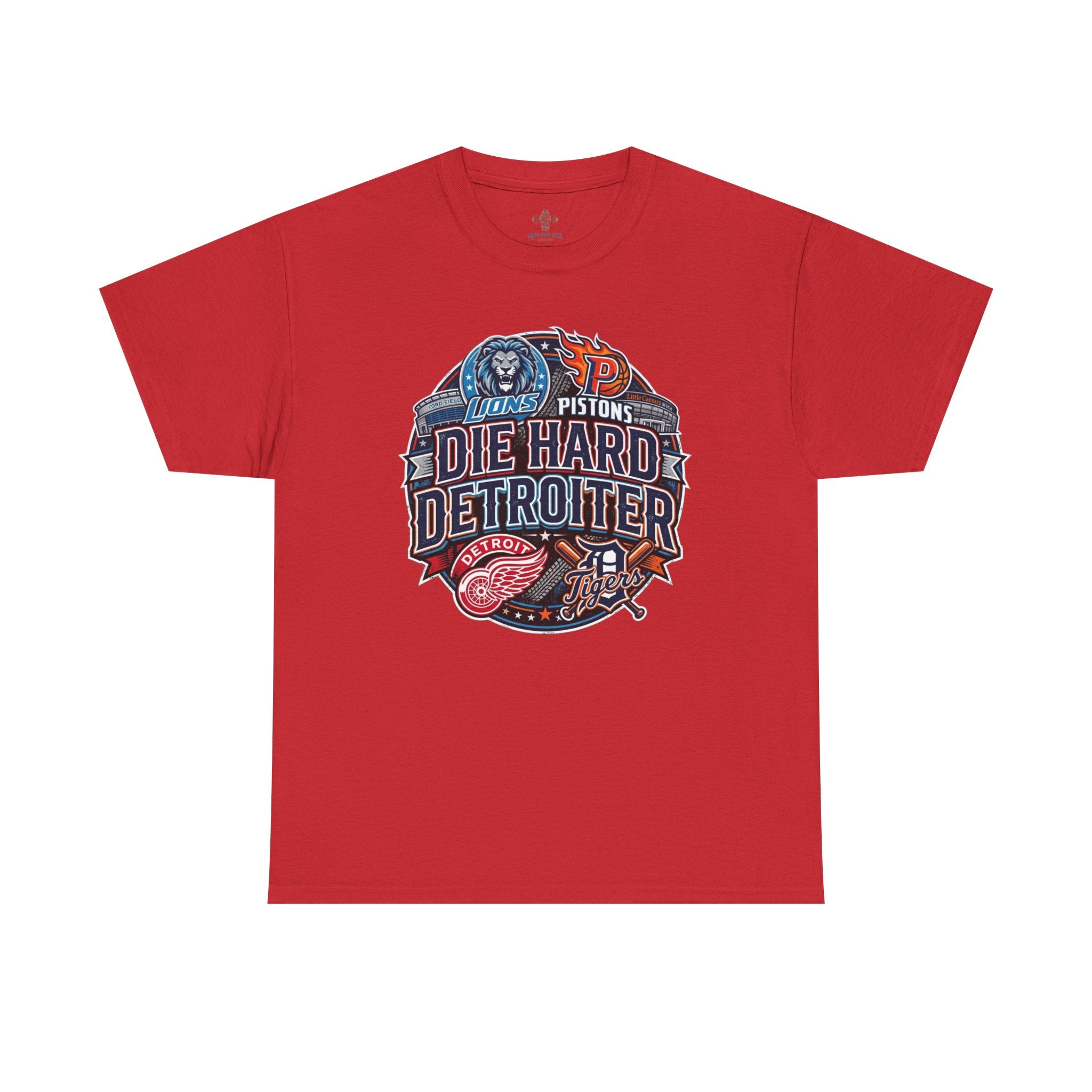 Unisex Heavy Cotton Tee DIE HARD DETROITER, sports style 1