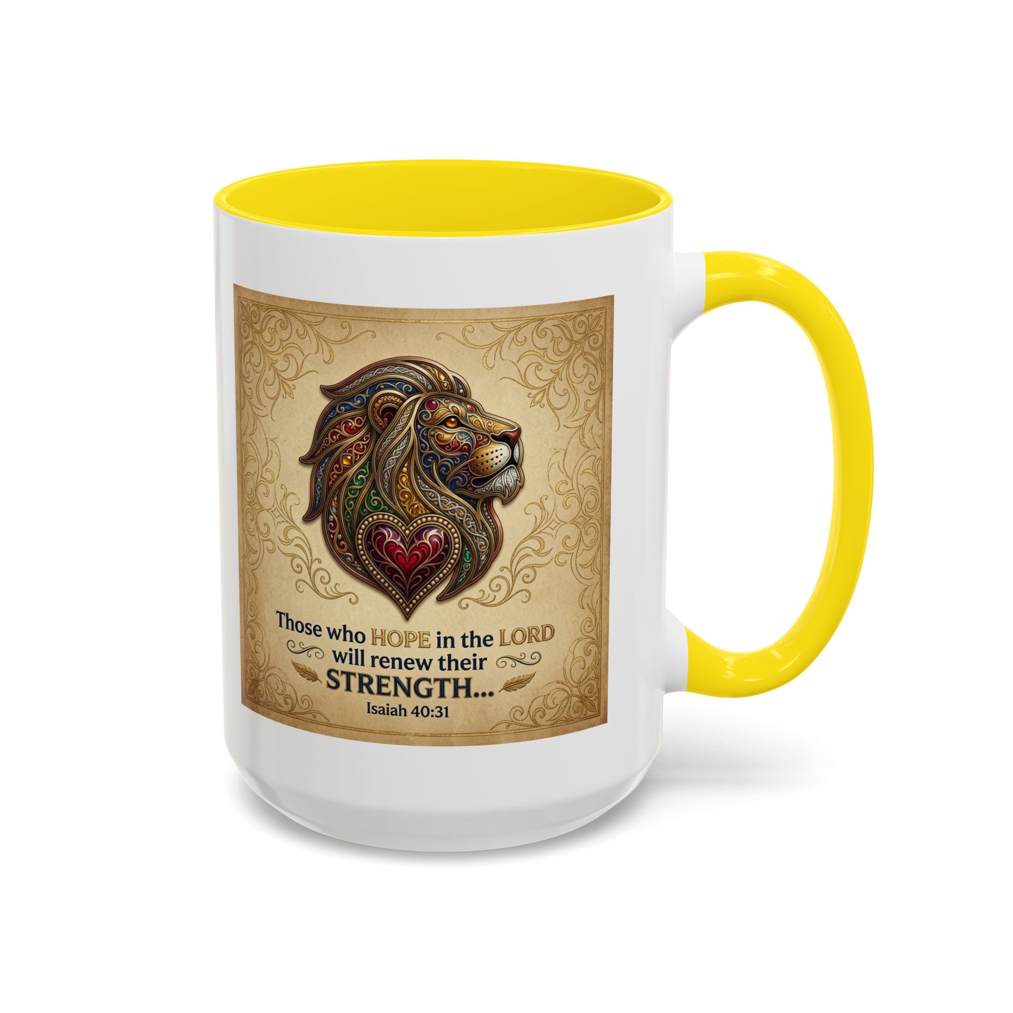 Accent Coffee Mug (11, 15oz) "Those who hope in the Lord..." Isaiah 40:31