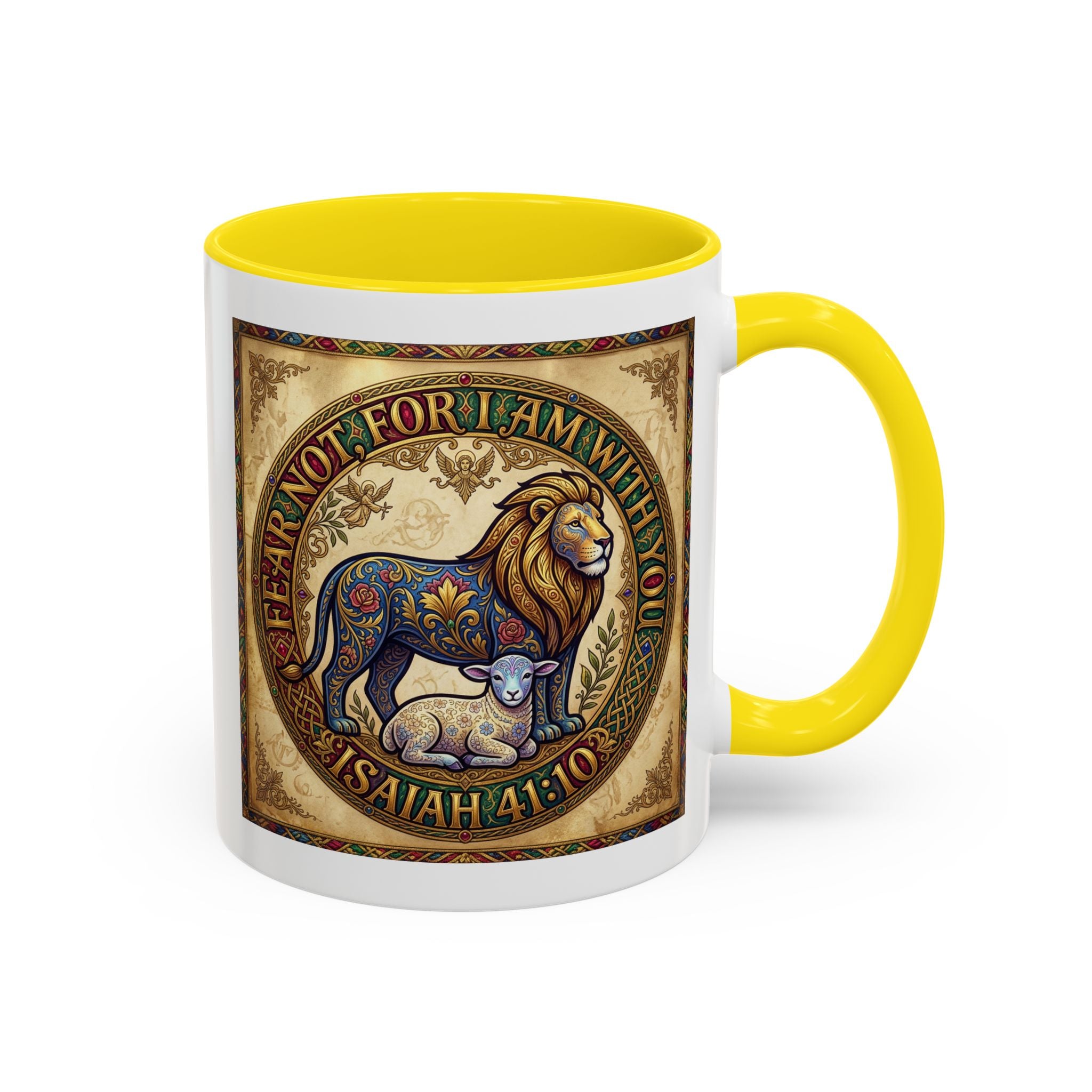 Accent Coffee Mug (11, 15oz) "Fear not, for I am with you" Isaiah 41:10