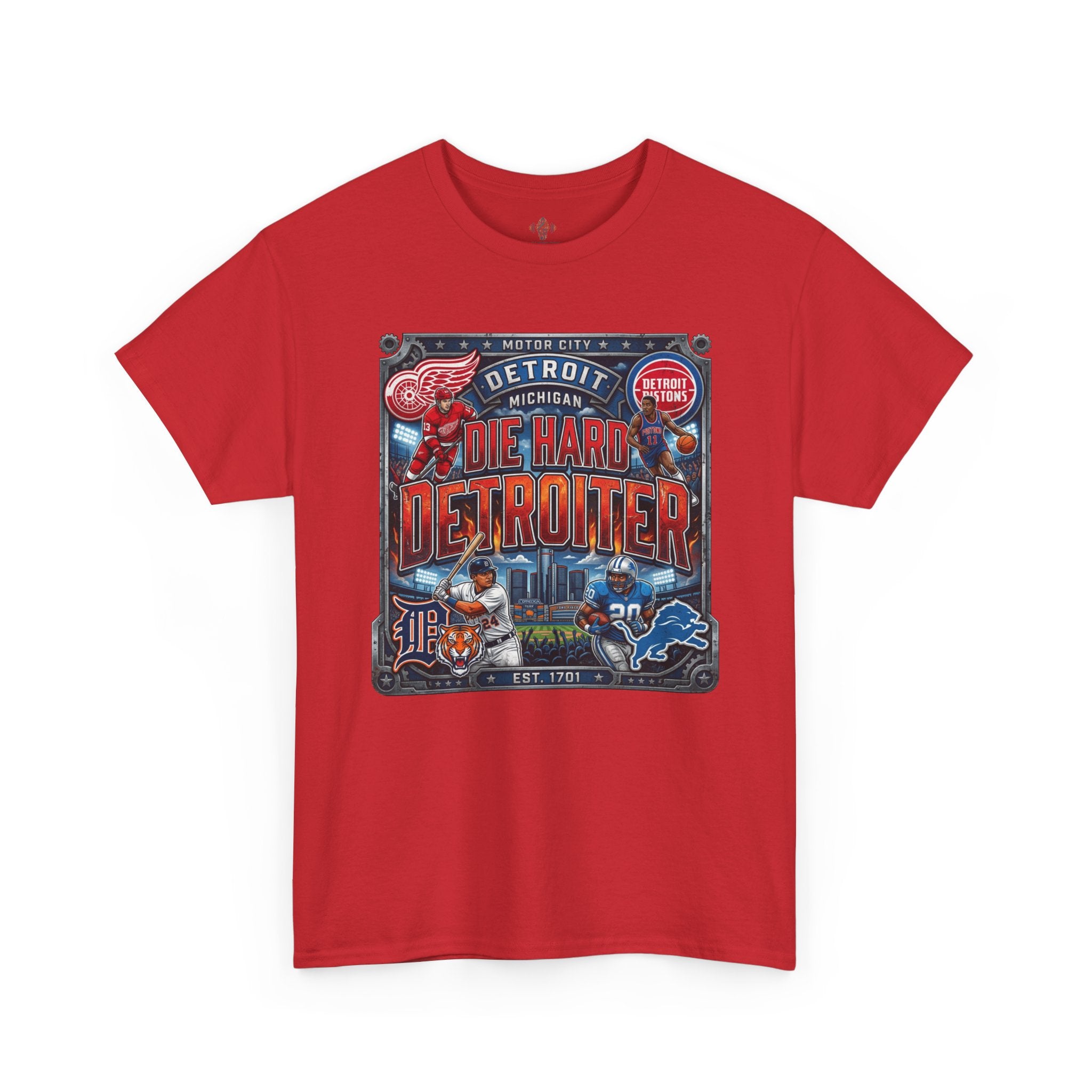 Unisex Heavy Cotton Tee DIE HARD DETROITER, sports style 2