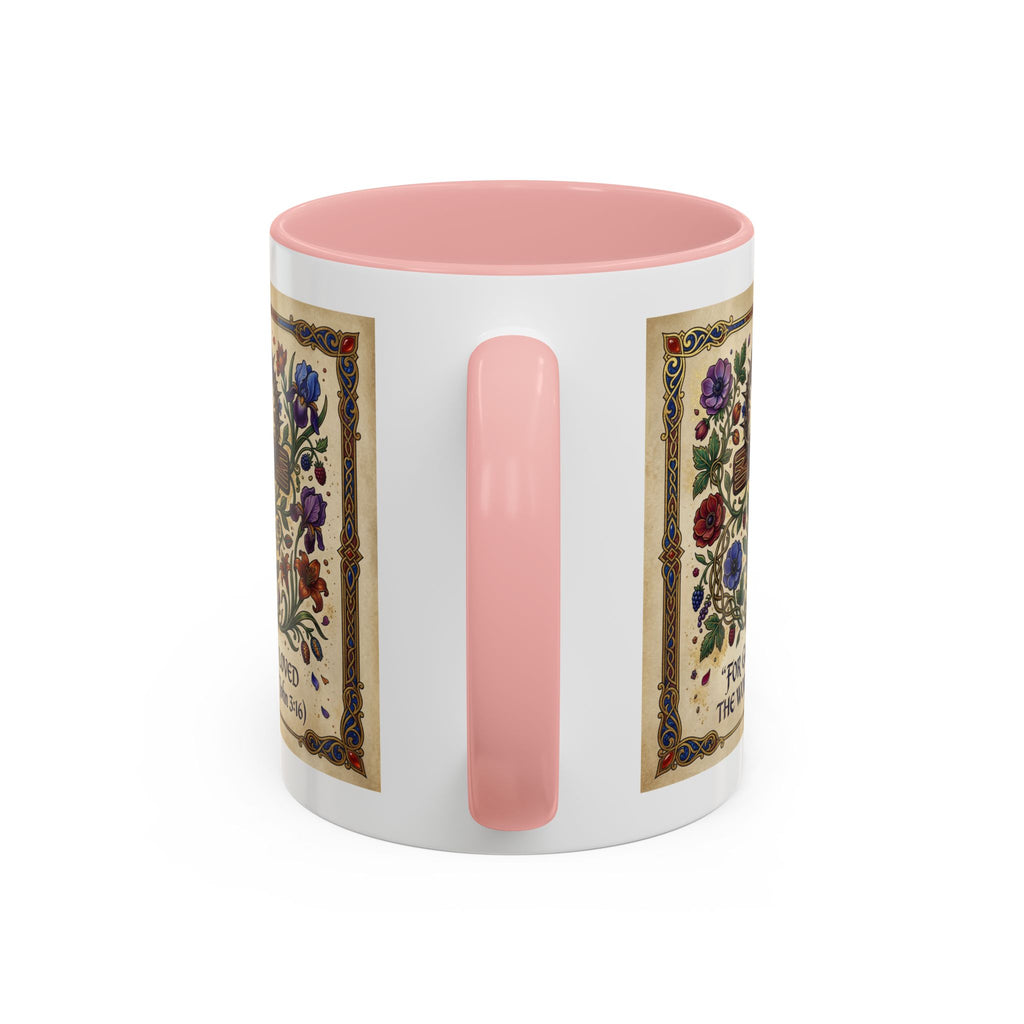 Accent Coffee Mug (11, 15oz) "For God so loved the world" John 3:16