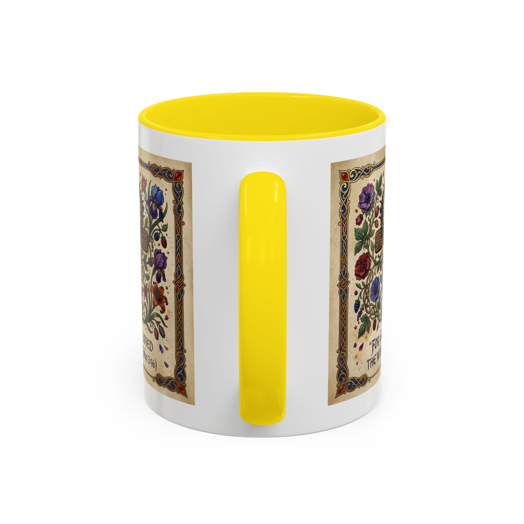Accent Coffee Mug (11, 15oz) "For God so loved the world" John 3:16