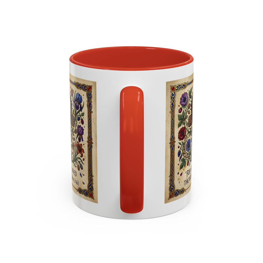 Accent Coffee Mug (11, 15oz) "For God so loved the world" John 3:16