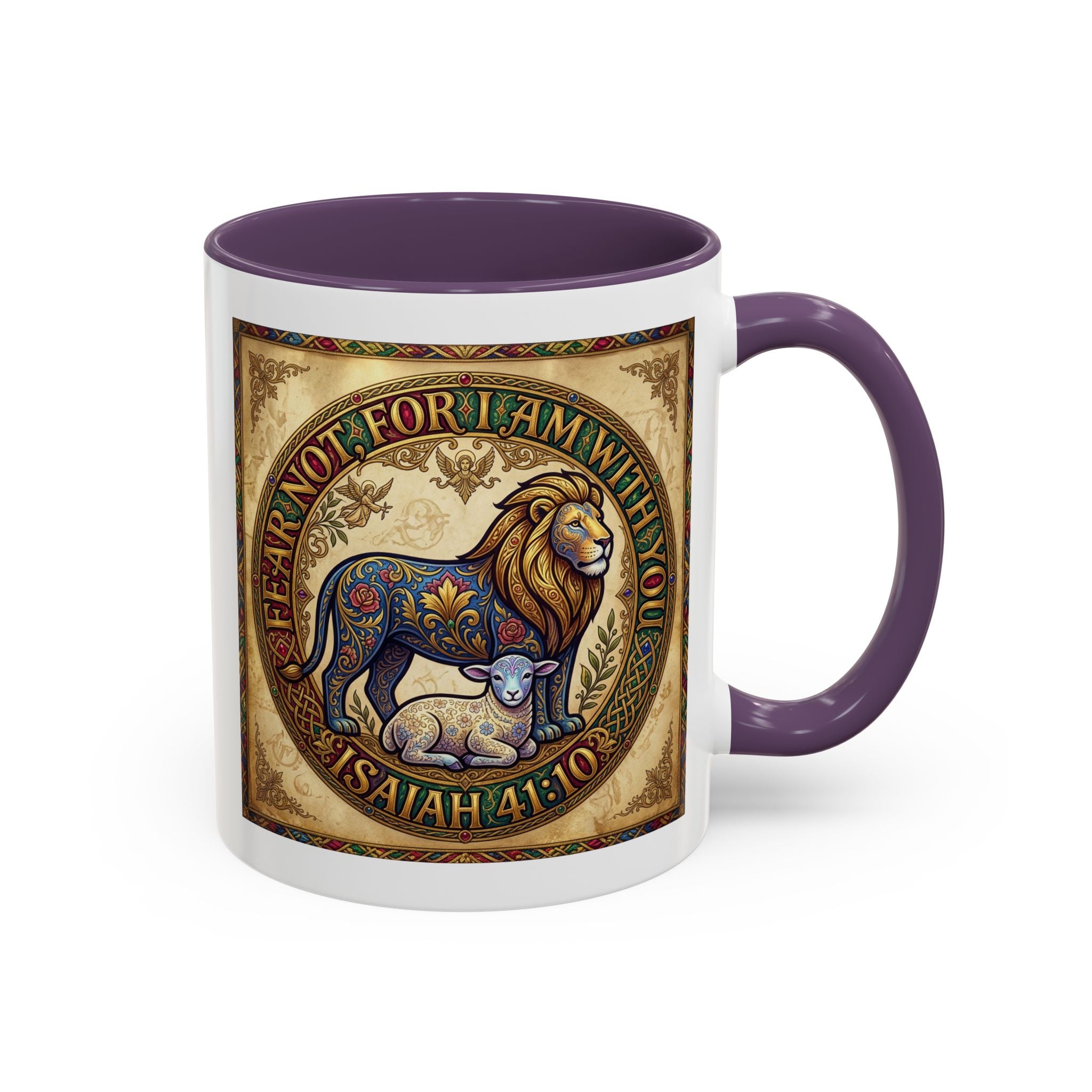 Accent Coffee Mug (11, 15oz) "Fear not, for I am with you" Isaiah 41:10