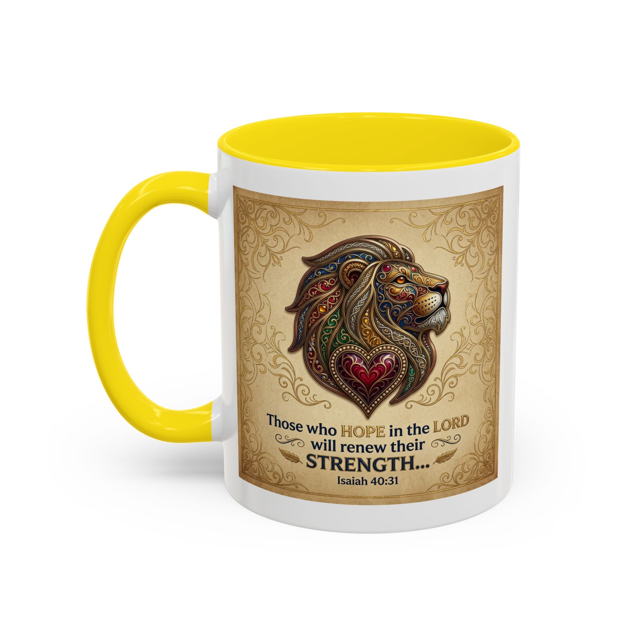 Accent Coffee Mug (11, 15oz) "Those who hope in the Lord..." Isaiah 40:31