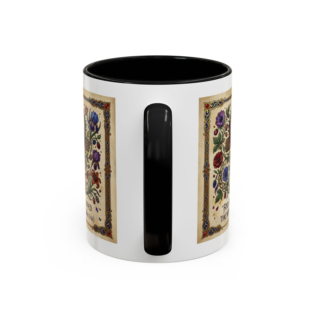Accent Coffee Mug (11, 15oz) "For God so loved the world" John 3:16