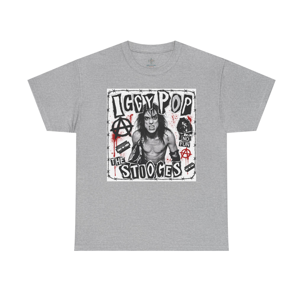 Unisex Heavy Cotton Tee - Detroit Iggy Pop Barbed Wire
