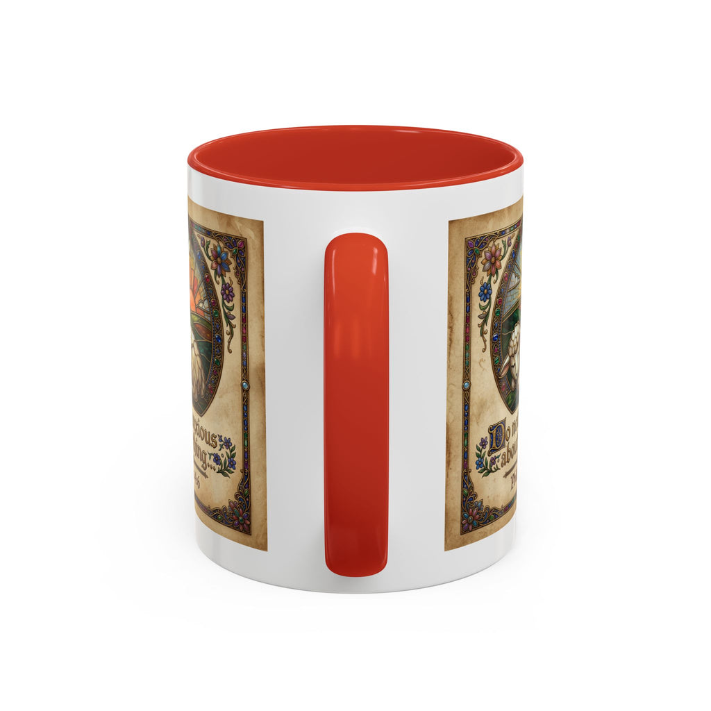 Accent Coffee Mug (11, 15oz) "Be not anxious about anything Phillipians 4:6