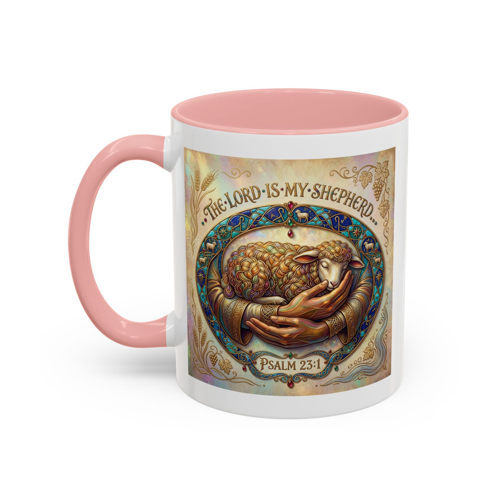 Accent Coffee Mug (11, 15oz) "The Lord is my Shepherd" Psalms 23:1