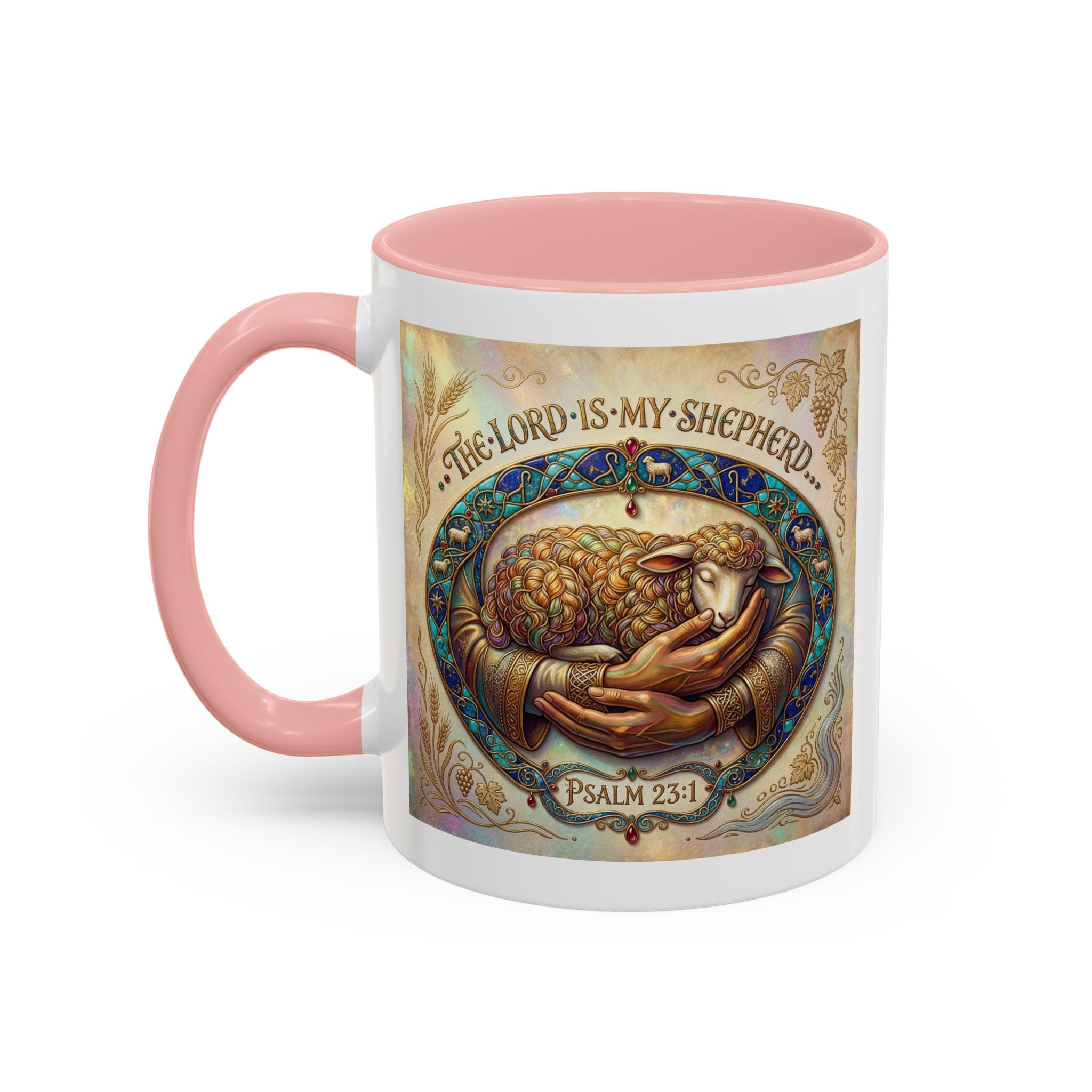 Accent Coffee Mug (11, 15oz) "The Lord is my Shepherd" Psalms 23:1