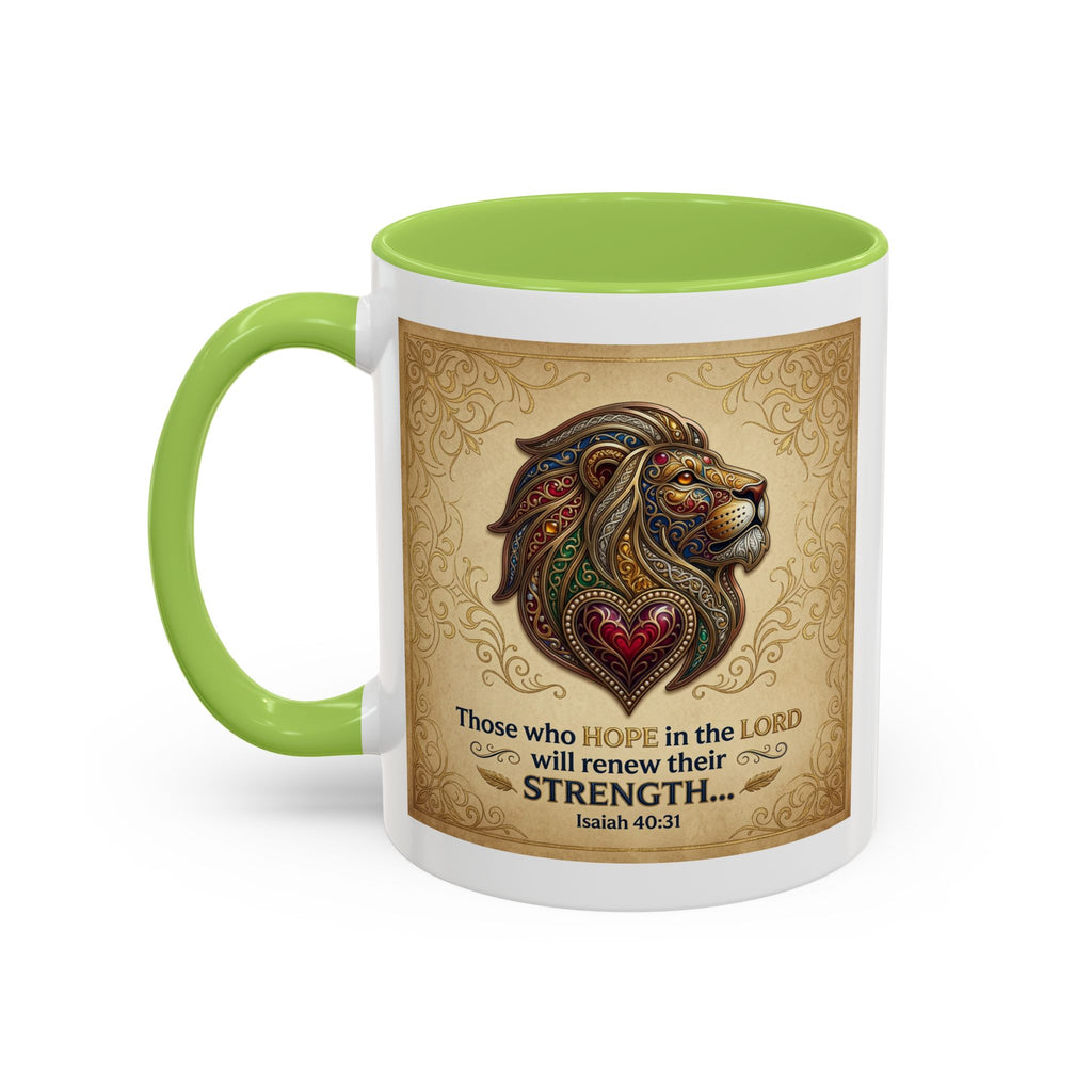 Accent Coffee Mug (11, 15oz) "Those who hope in the Lord..." Isaiah 40:31