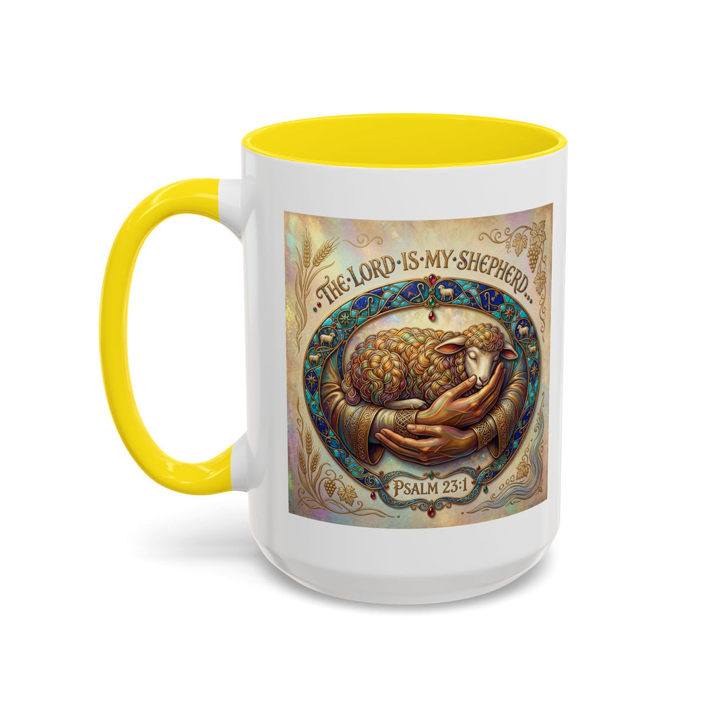 Accent Coffee Mug (11, 15oz) "The Lord is my Shepherd" Psalms 23:1