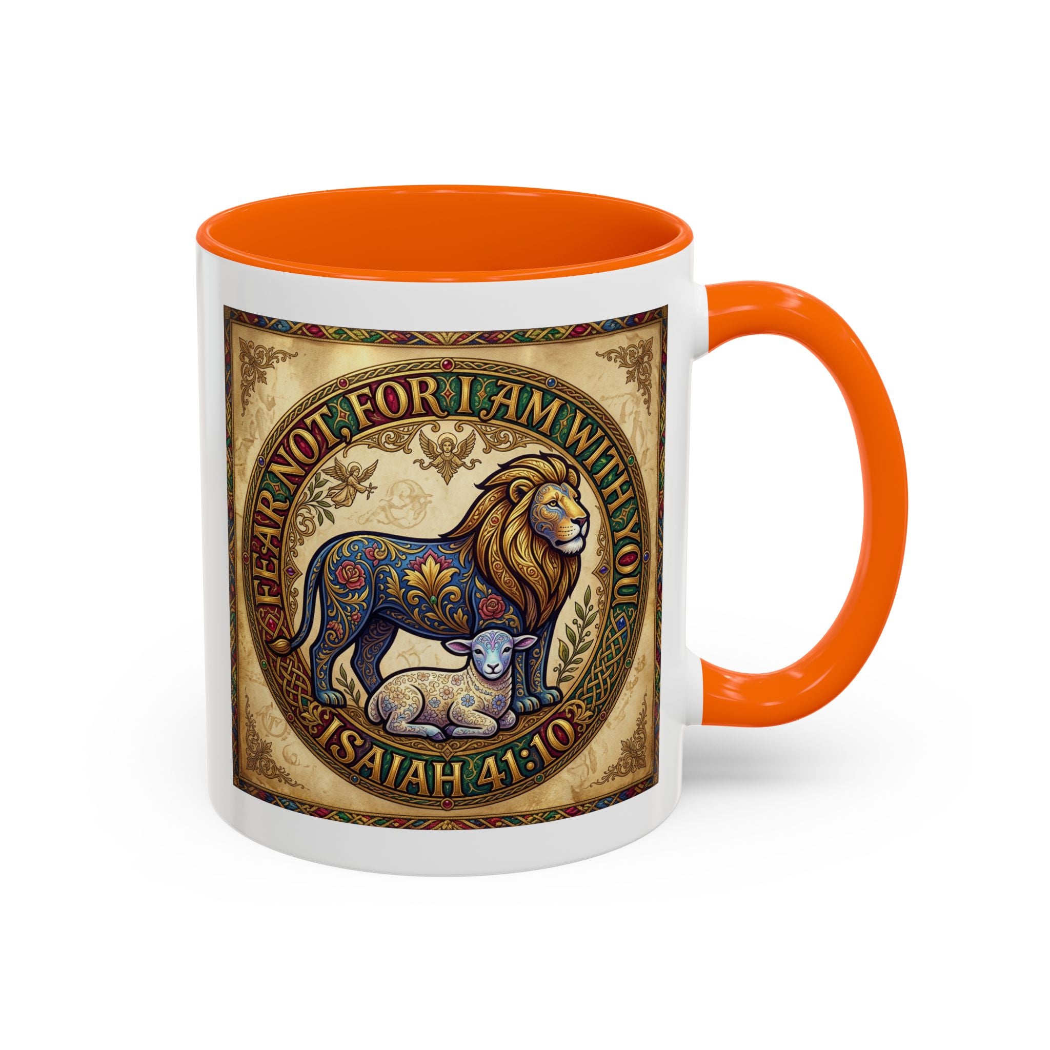 Accent Coffee Mug (11, 15oz) "Fear not, for I am with you" Isaiah 41:10
