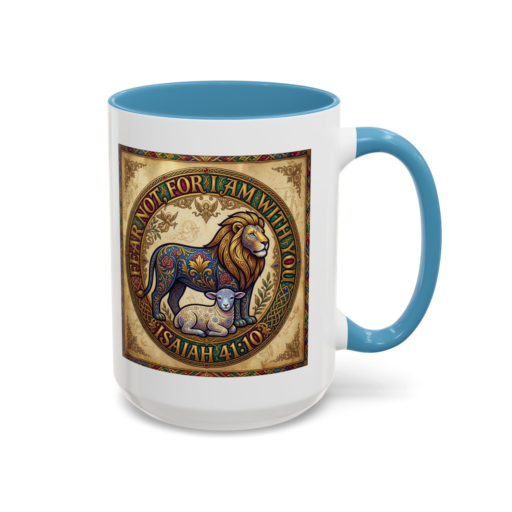 Accent Coffee Mug (11, 15oz) "Fear not, for I am with you" Isaiah 41:10