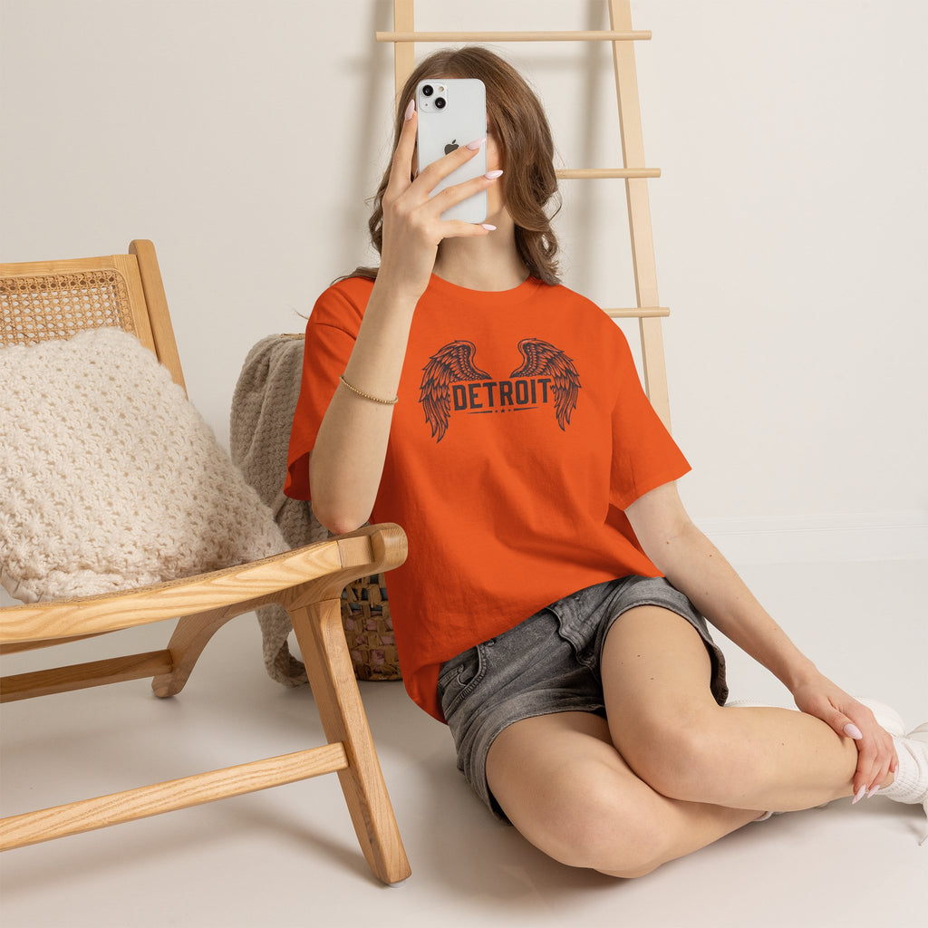 Copy of Unisex Heavy Cotton Tee - DETROIT WINGED, black