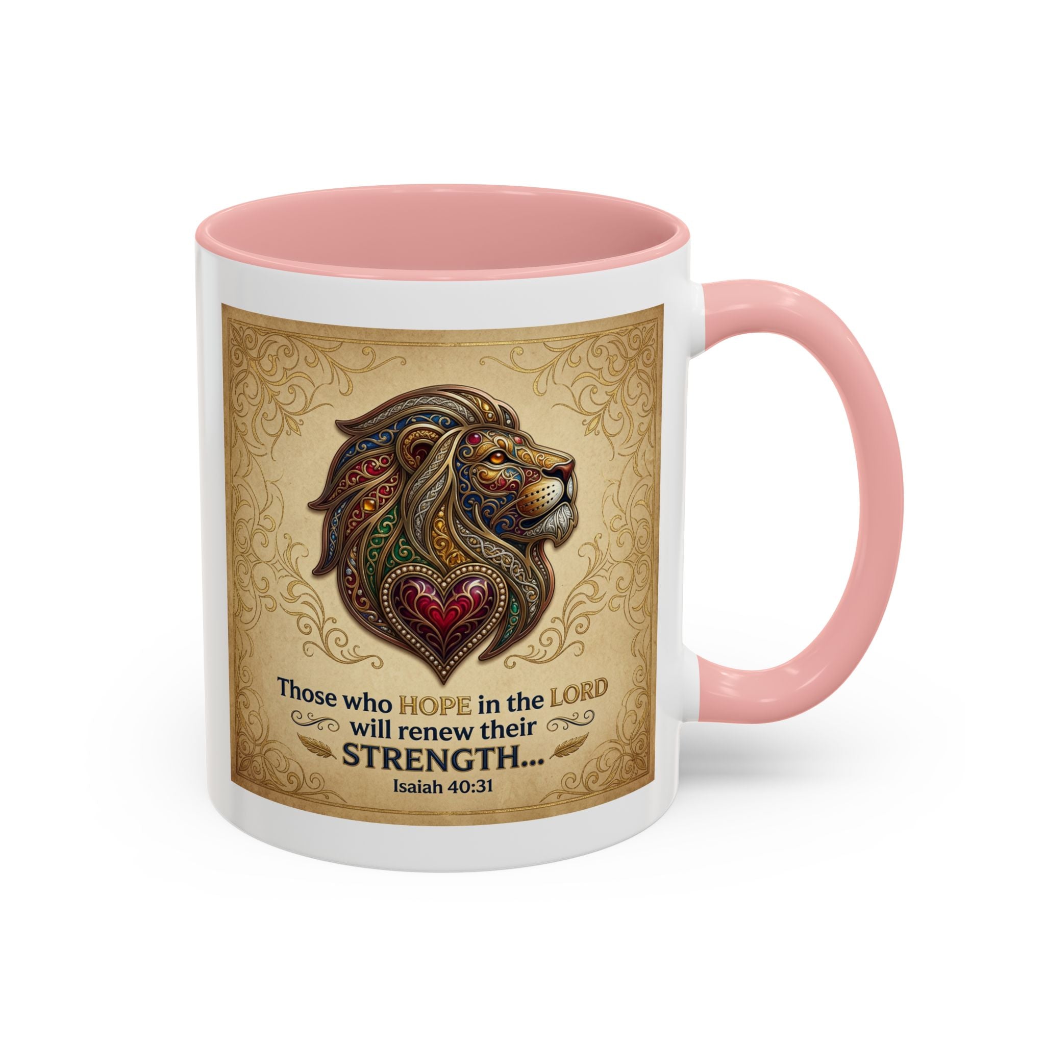 Accent Coffee Mug (11, 15oz) "Those who hope in the Lord..." Isaiah 40:31