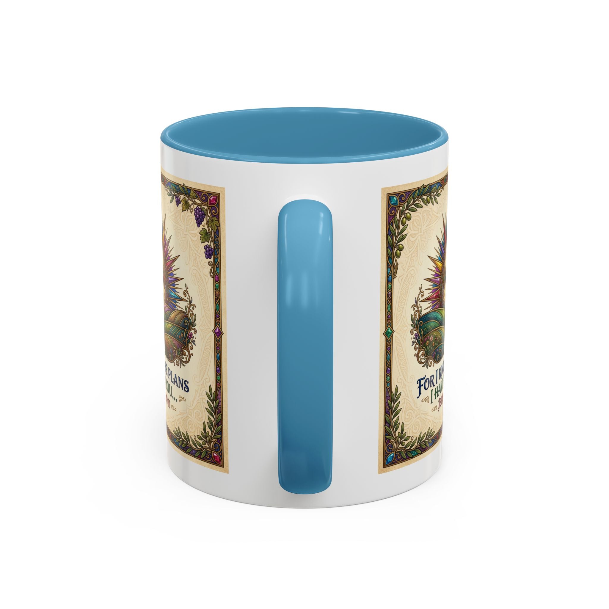 Accent Coffee Mug (11, 15oz) "for I know the plans I have for you" Jeremiah 29:11
