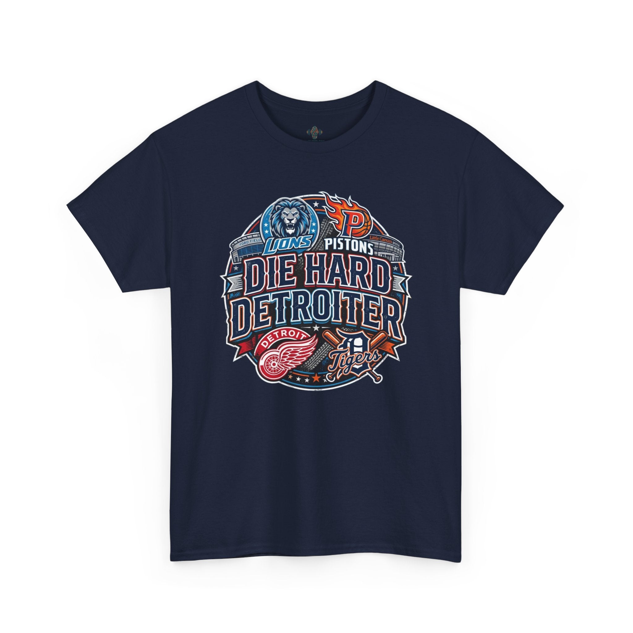Unisex Heavy Cotton Tee DIE HARD DETROITER, sports style 1