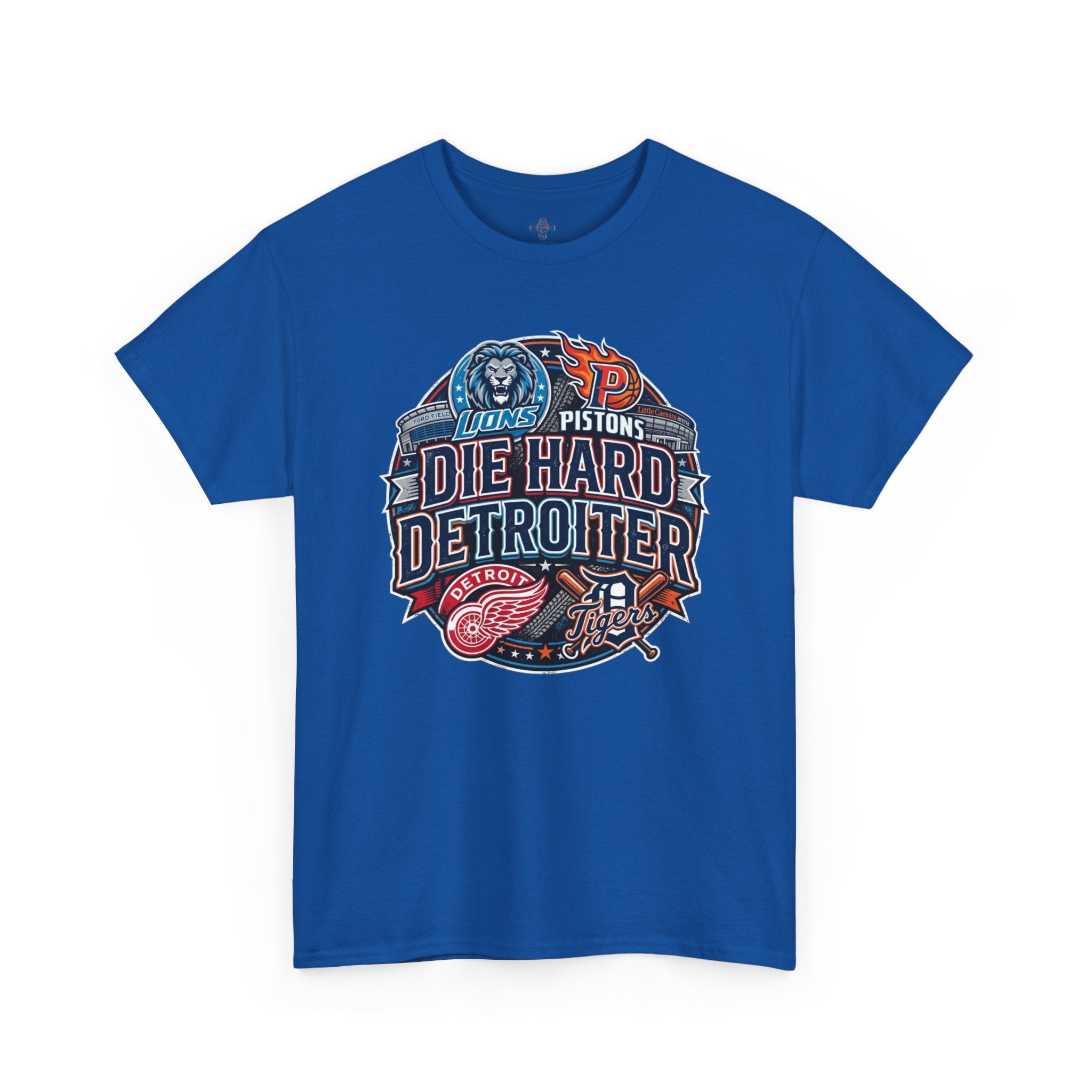 Unisex Heavy Cotton Tee DIE HARD DETROITER, sports style 1