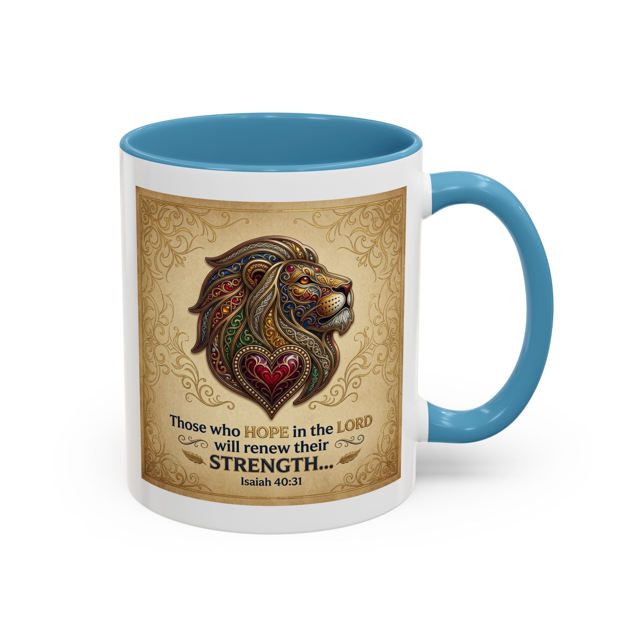 Accent Coffee Mug (11, 15oz) "Those who hope in the Lord..." Isaiah 40:31