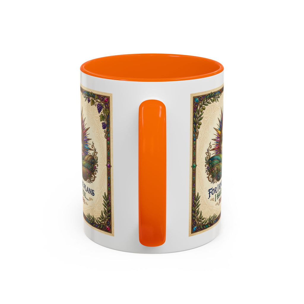 Accent Coffee Mug (11, 15oz) "for I know the plans I have for you" Jeremiah 29:11