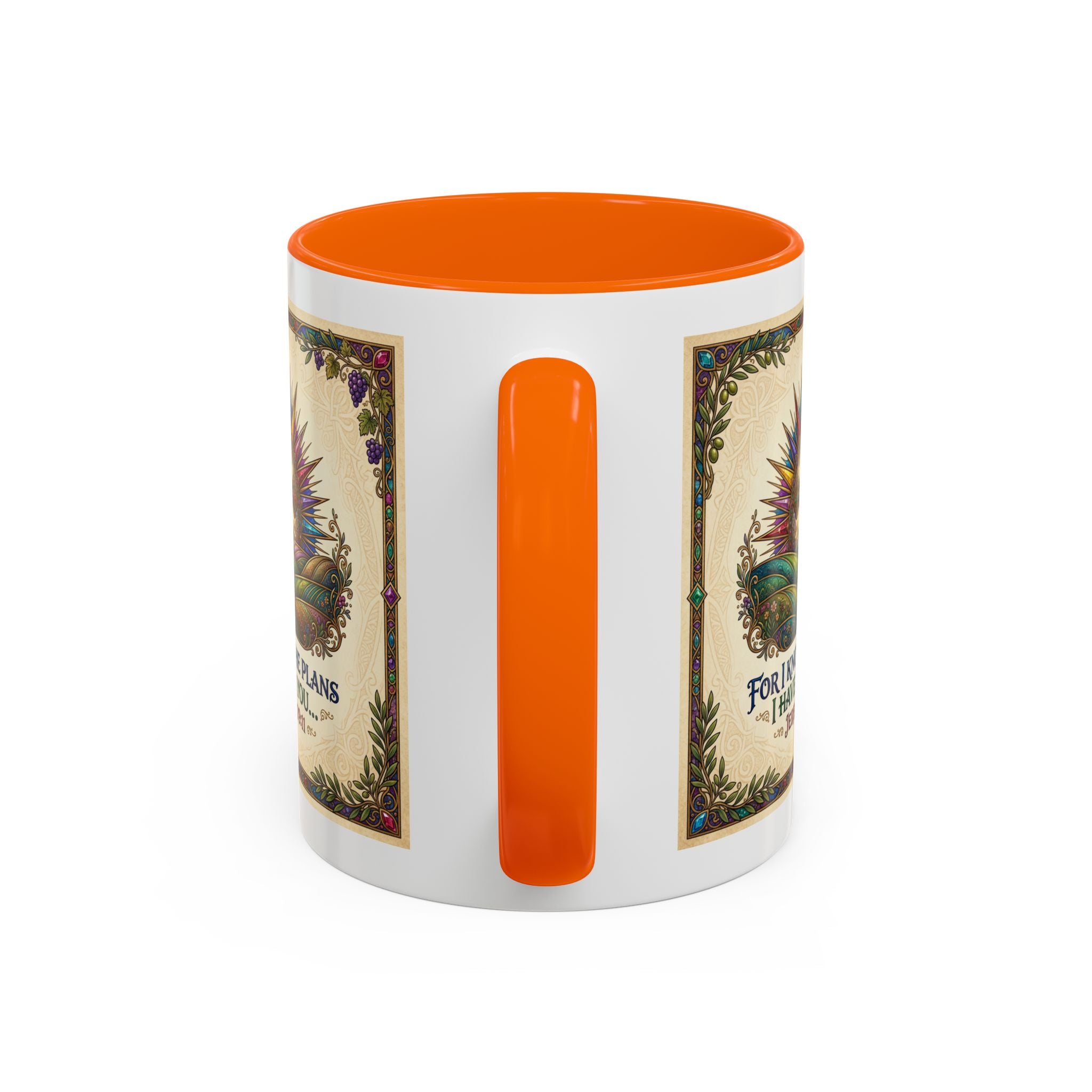 Accent Coffee Mug (11, 15oz) "for I know the plans I have for you" Jeremiah 29:11