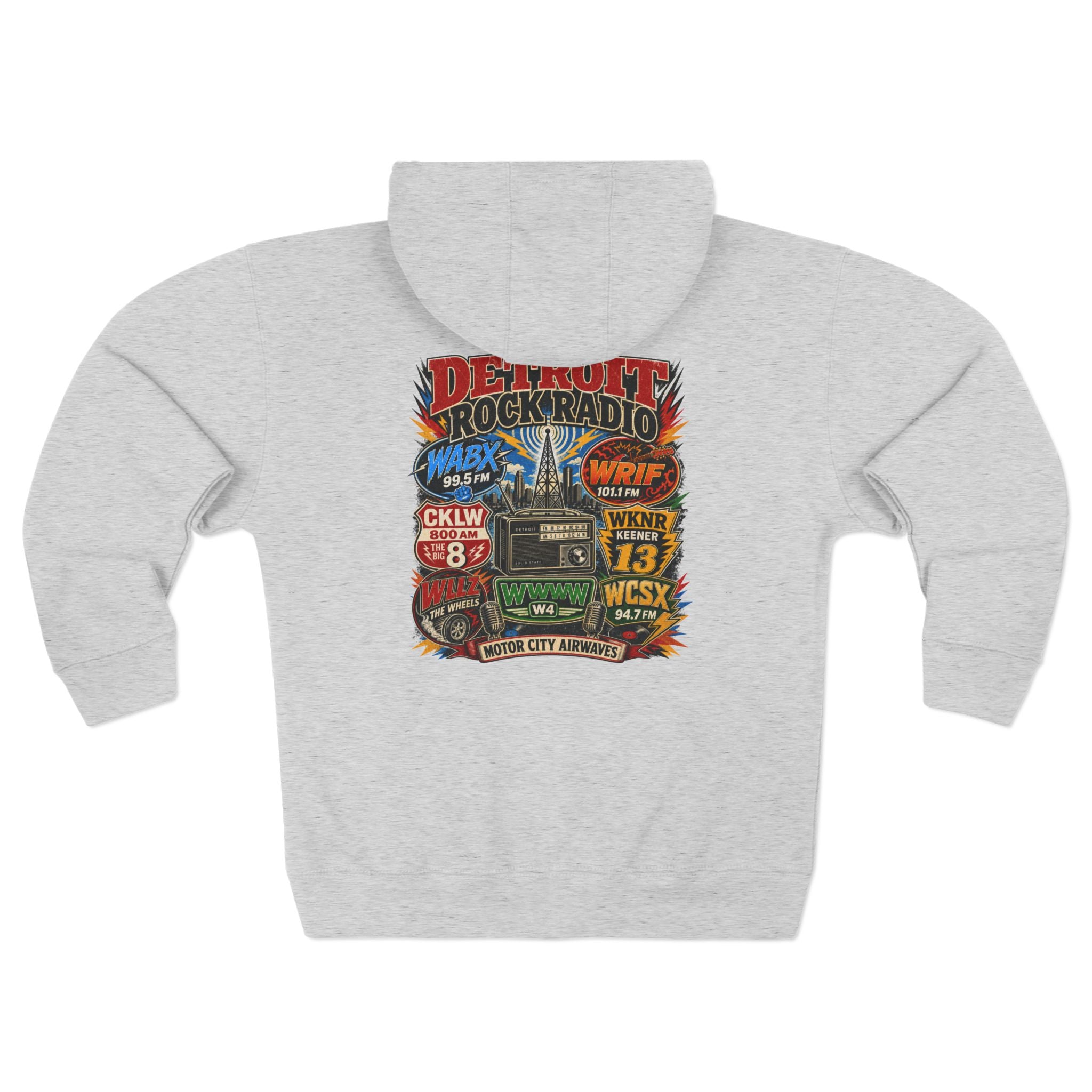 Unisex Zip Hoodie - Detroit Rock Radio