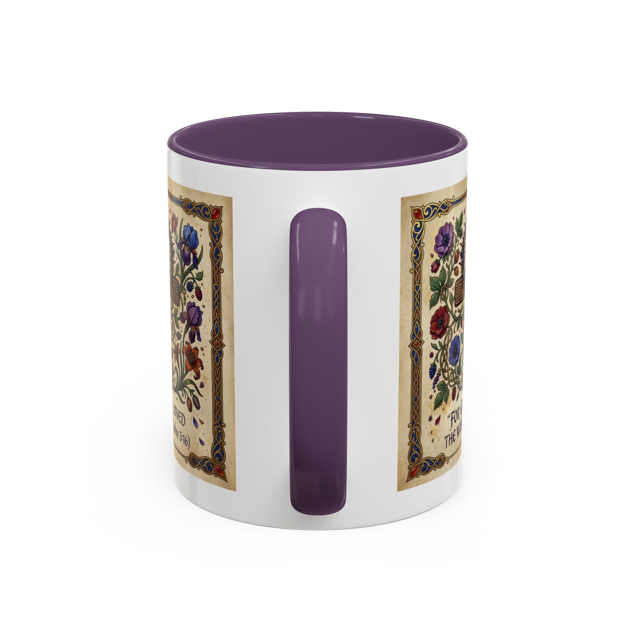 Accent Coffee Mug (11, 15oz) "For God so loved the world" John 3:16