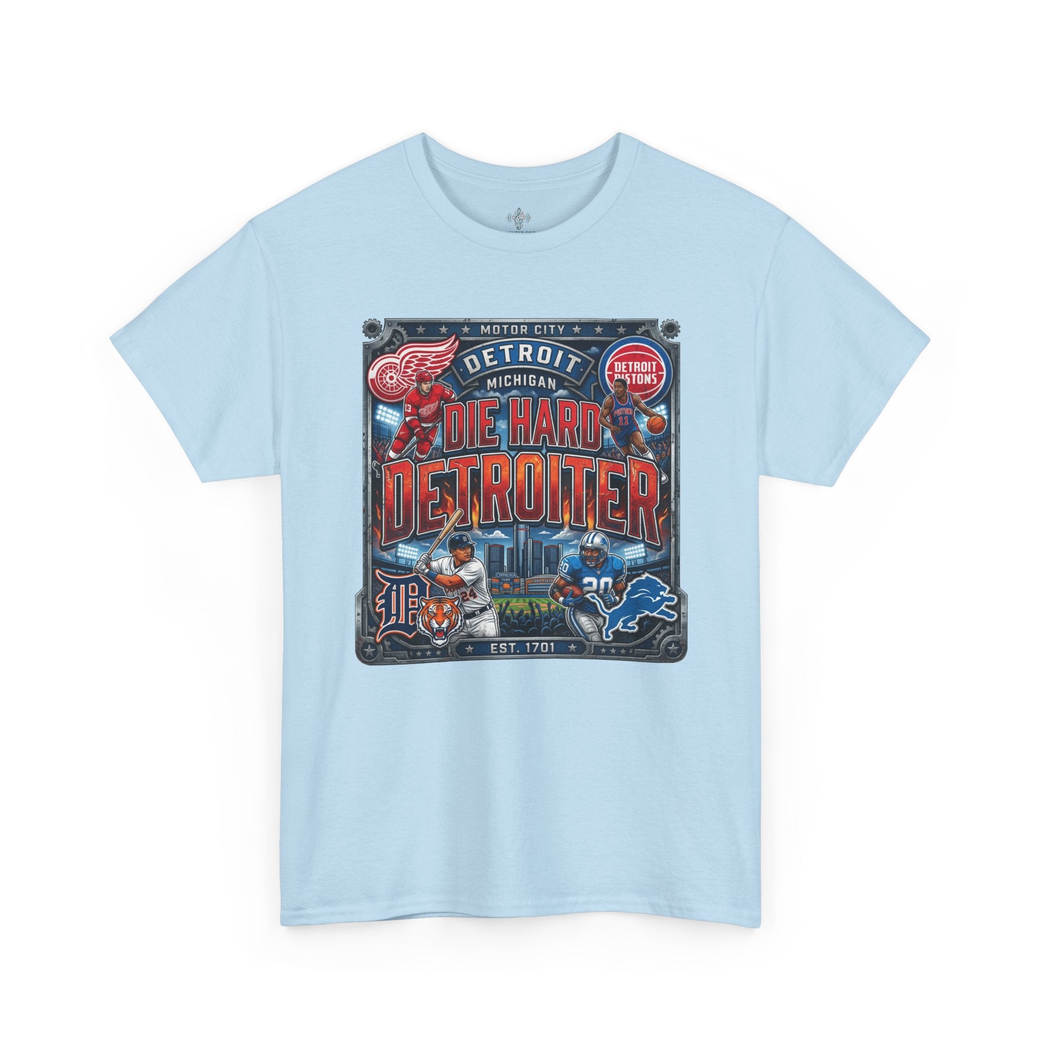 Unisex Heavy Cotton Tee DIE HARD DETROITER, sports style 2