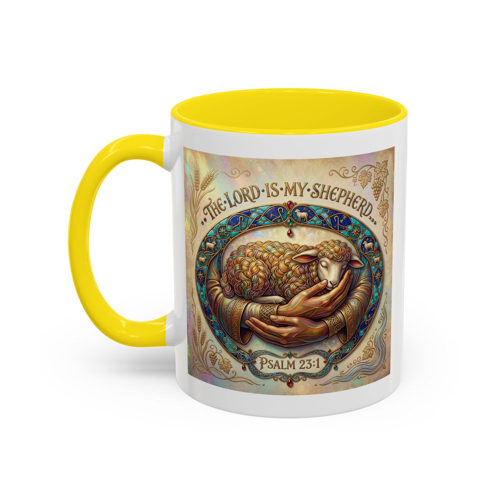 Accent Coffee Mug (11, 15oz) "The Lord is my Shepherd" Psalms 23:1
