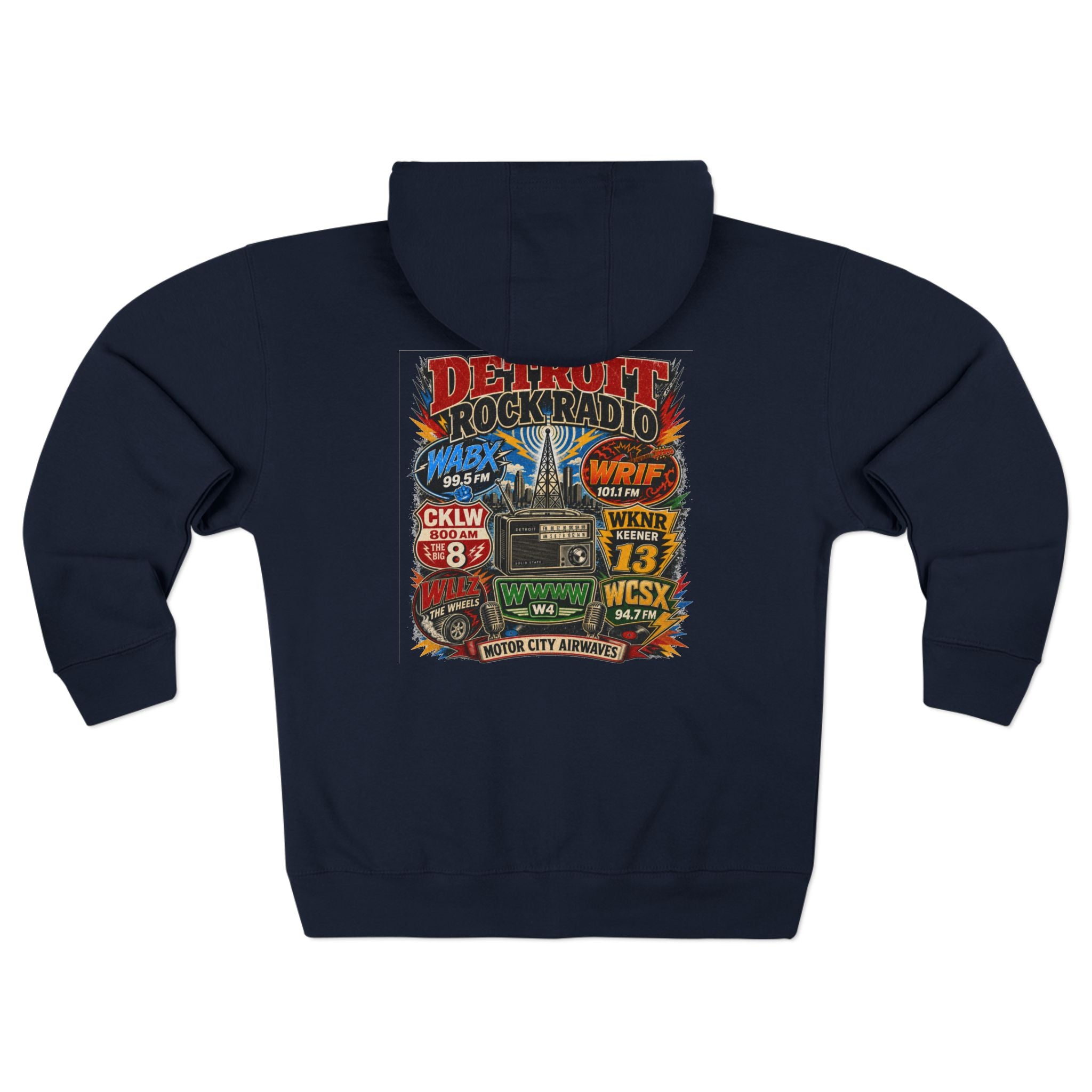 Unisex Zip Hoodie - Detroit Rock Radio