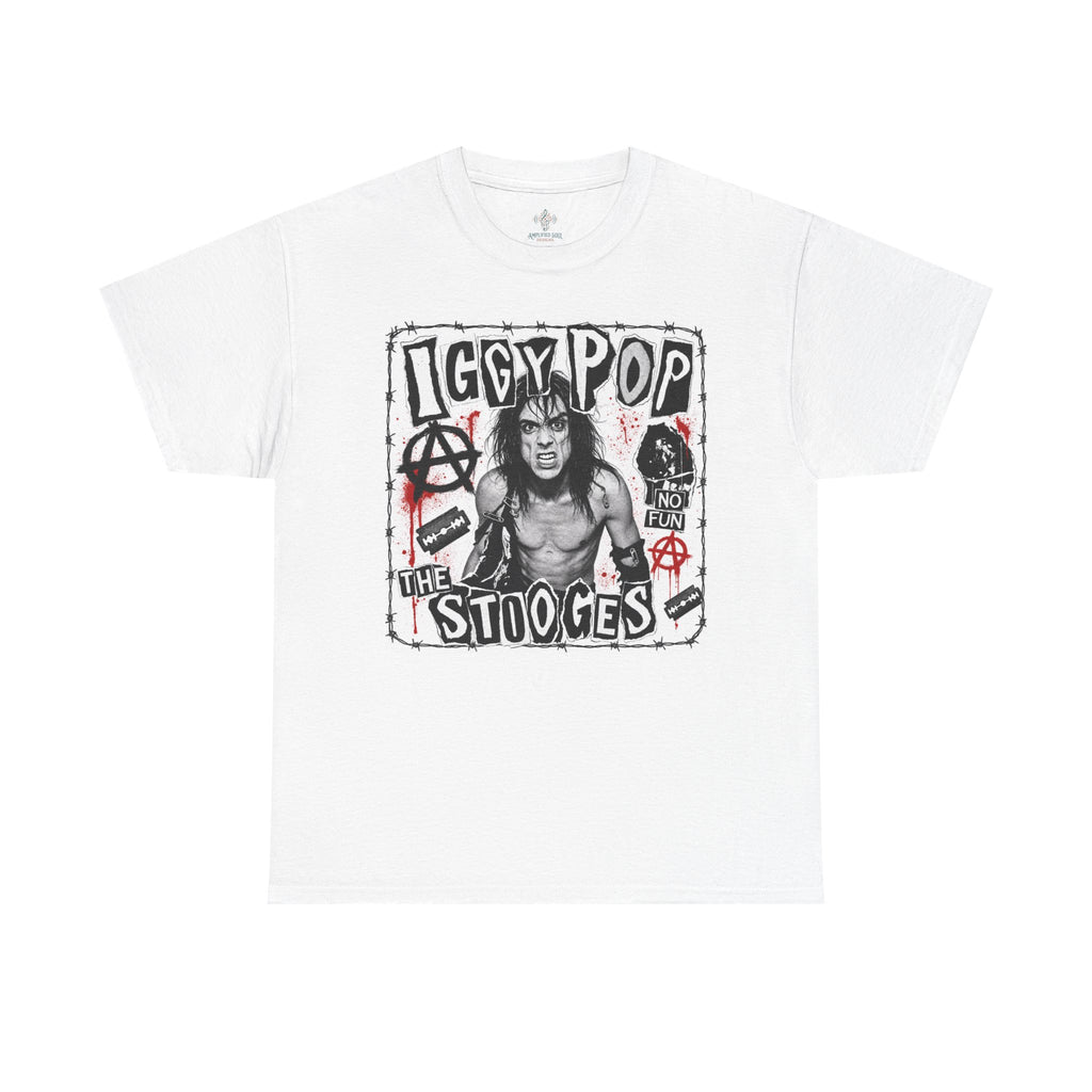 Unisex Heavy Cotton Tee - Detroit Iggy Pop Barbed Wire