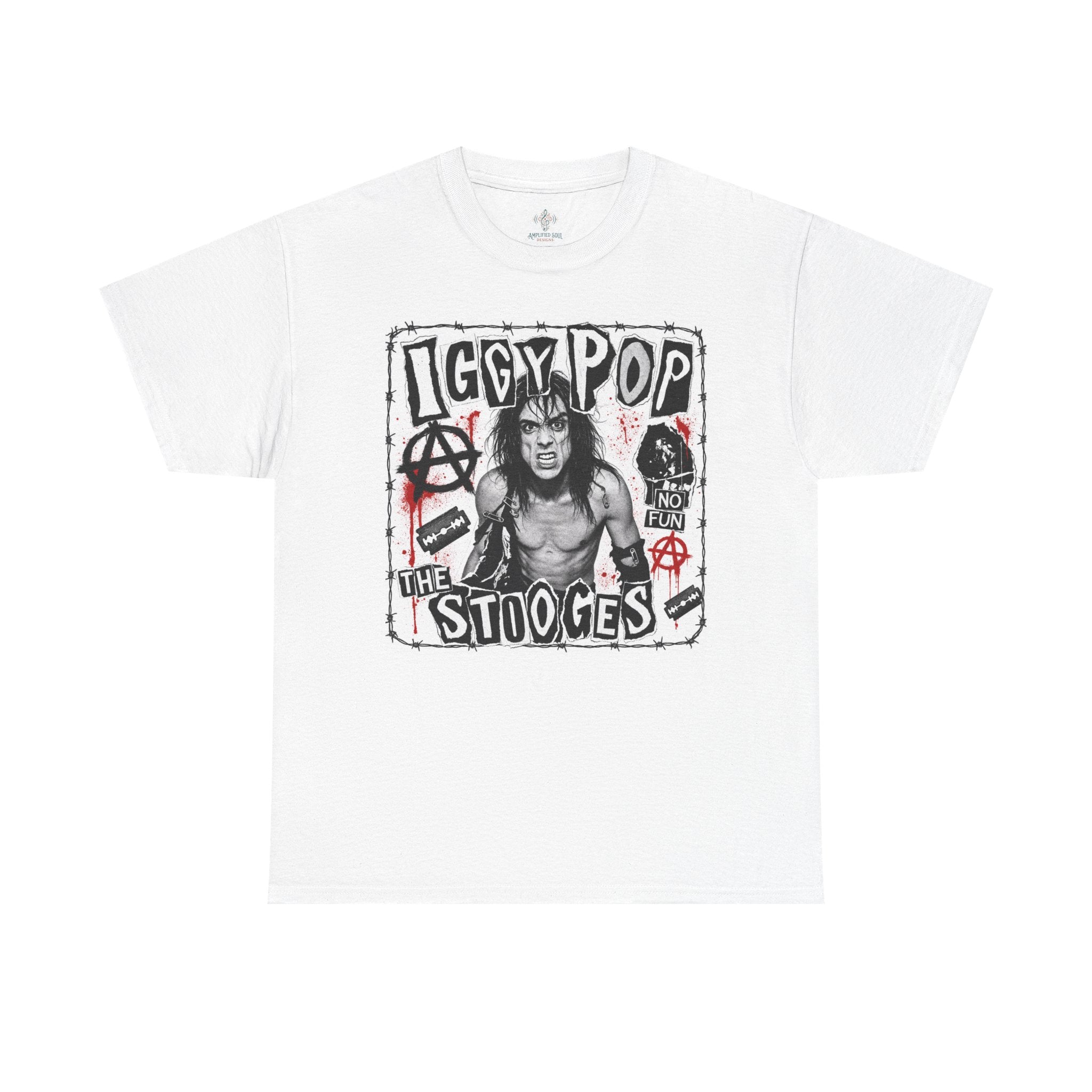 Unisex Heavy Cotton Tee - Detroit Iggy Pop Barbed Wire