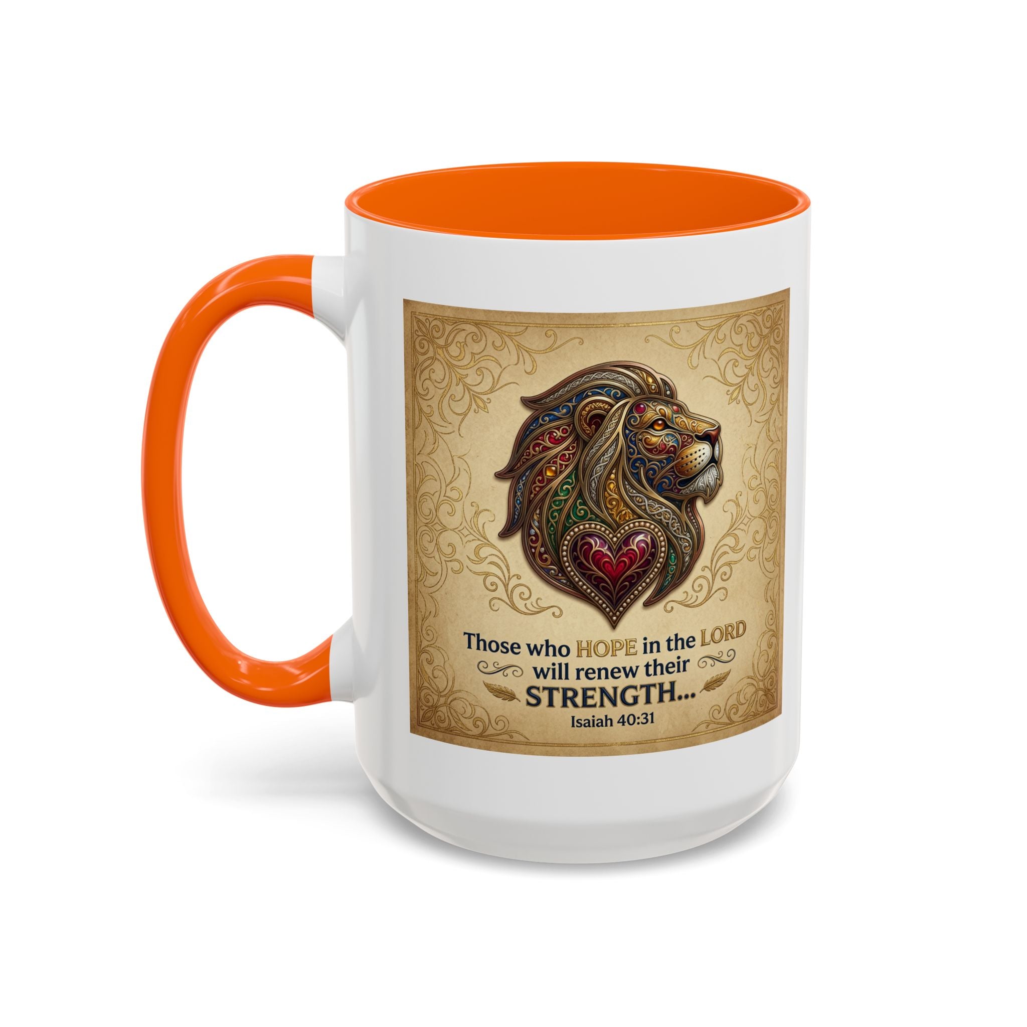 Accent Coffee Mug (11, 15oz) "Those who hope in the Lord..." Isaiah 40:31