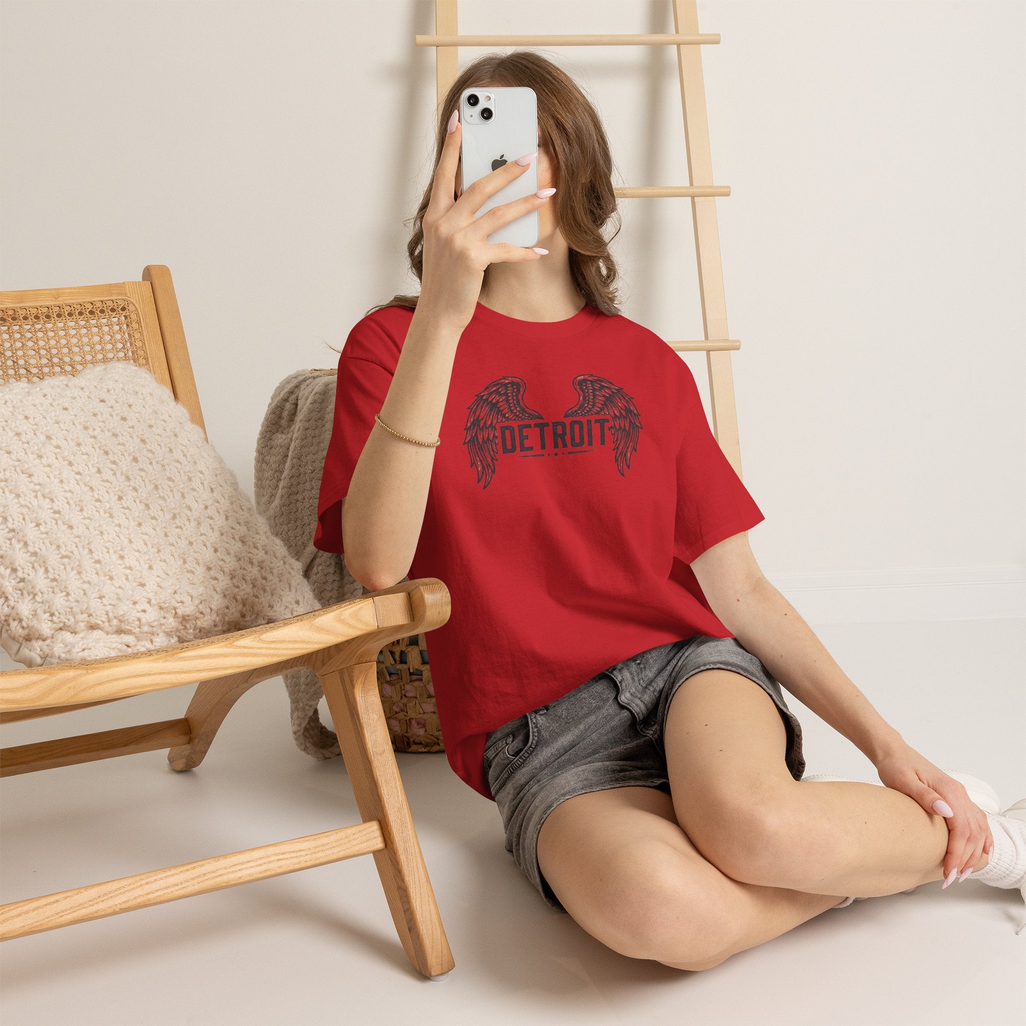 Copy of Unisex Heavy Cotton Tee - DETROIT WINGED, black