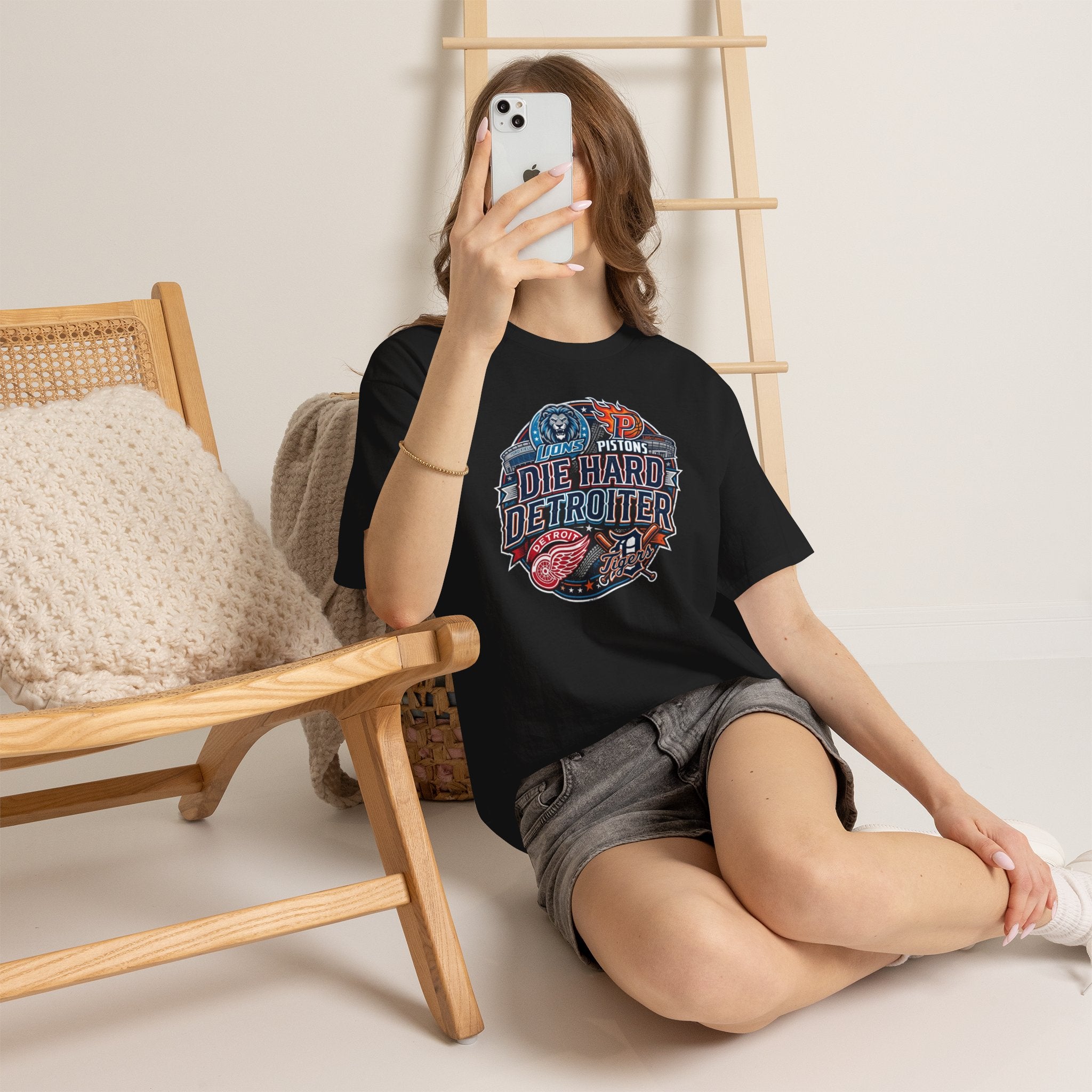 Unisex Heavy Cotton Tee DIE HARD DETROITER, sports style 1