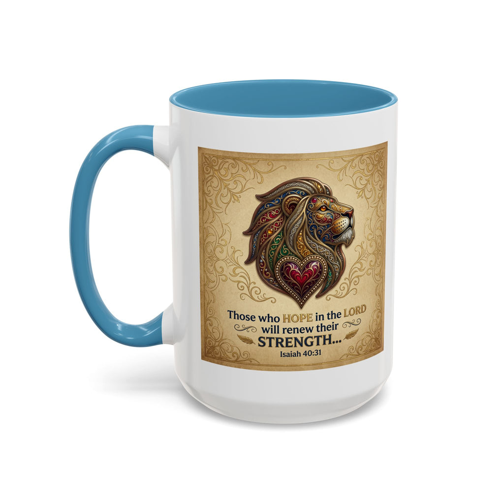 Accent Coffee Mug (11, 15oz) "Those who hope in the Lord..." Isaiah 40:31