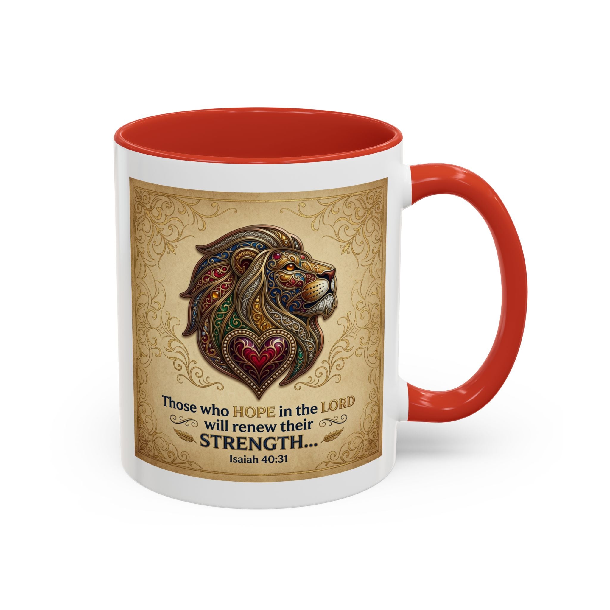 Accent Coffee Mug (11, 15oz) "Those who hope in the Lord..." Isaiah 40:31