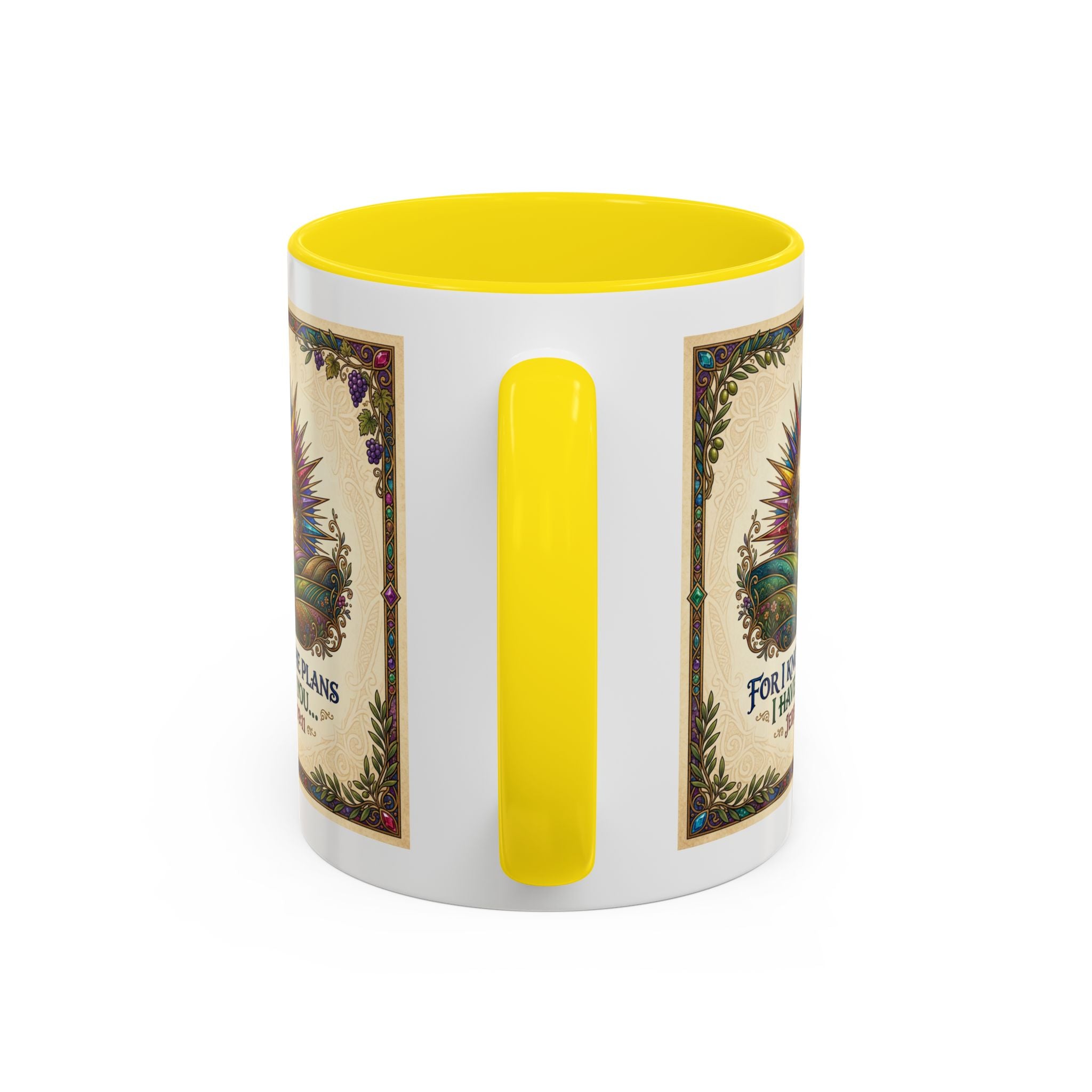 Accent Coffee Mug (11, 15oz) "for I know the plans I have for you" Jeremiah 29:11