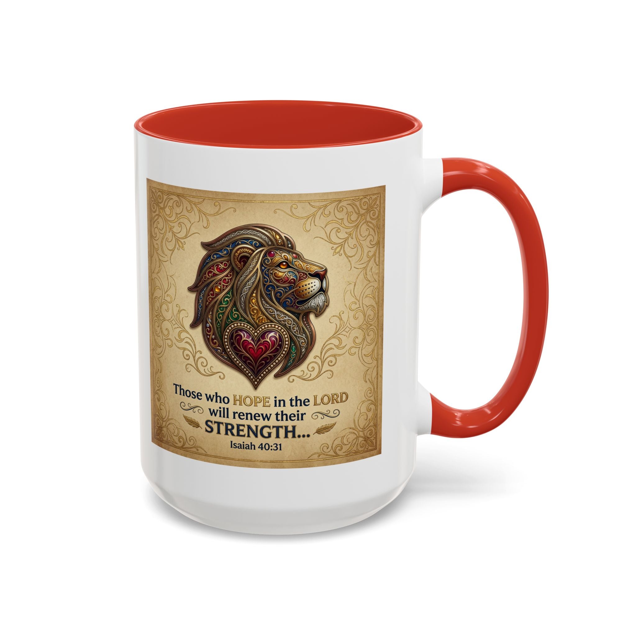 Accent Coffee Mug (11, 15oz) "Those who hope in the Lord..." Isaiah 40:31
