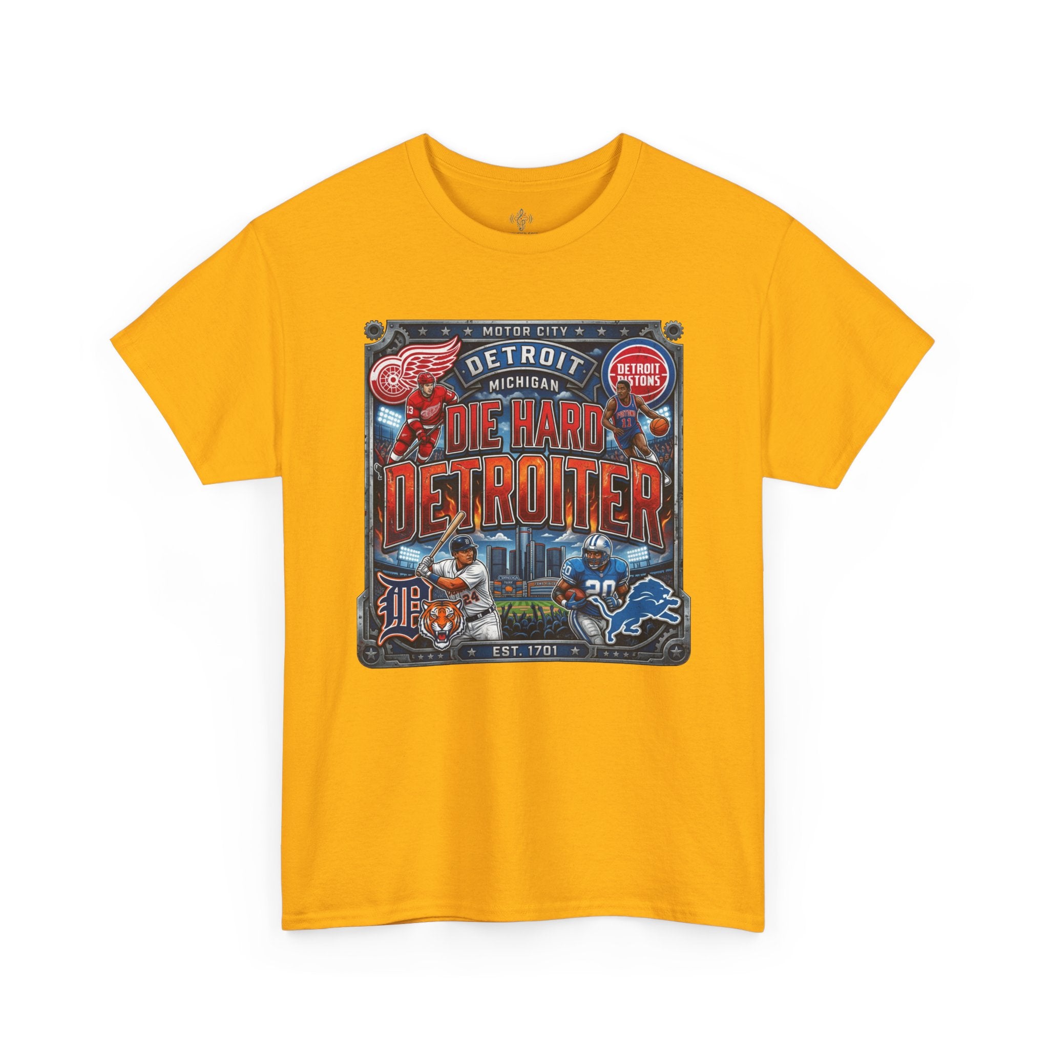 Unisex Heavy Cotton Tee DIE HARD DETROITER, sports style 2
