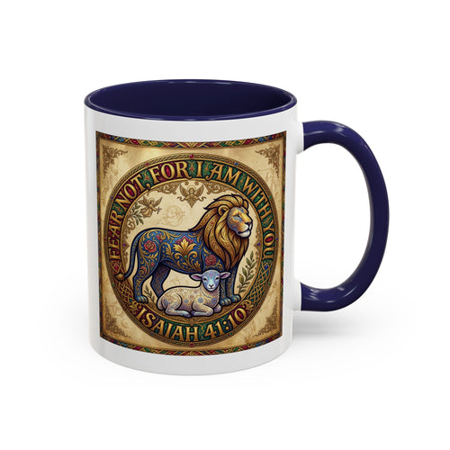 Accent Coffee Mug (11, 15oz) "Fear not, for I am with you" Isaiah 41:10