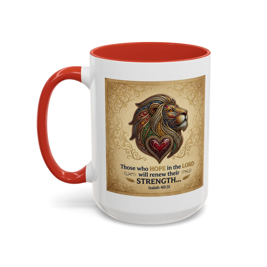 Accent Coffee Mug (11, 15oz) "Those who hope in the Lord..." Isaiah 40:31