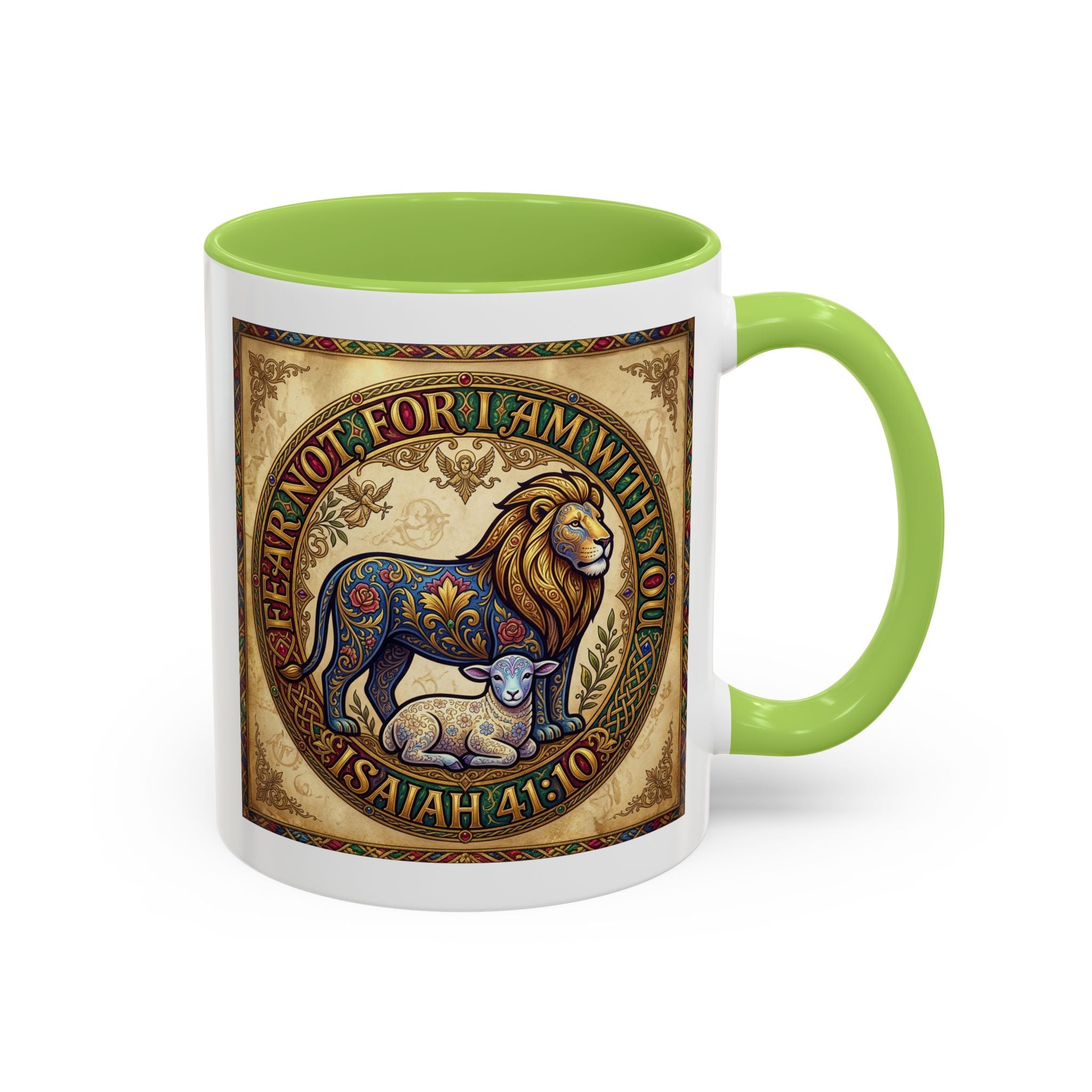 Accent Coffee Mug (11, 15oz) "Fear not, for I am with you" Isaiah 41:10