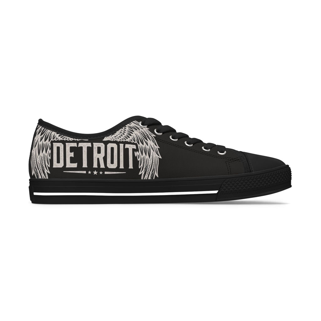 Women's Low Top Sneakers - Detroit Wings Black