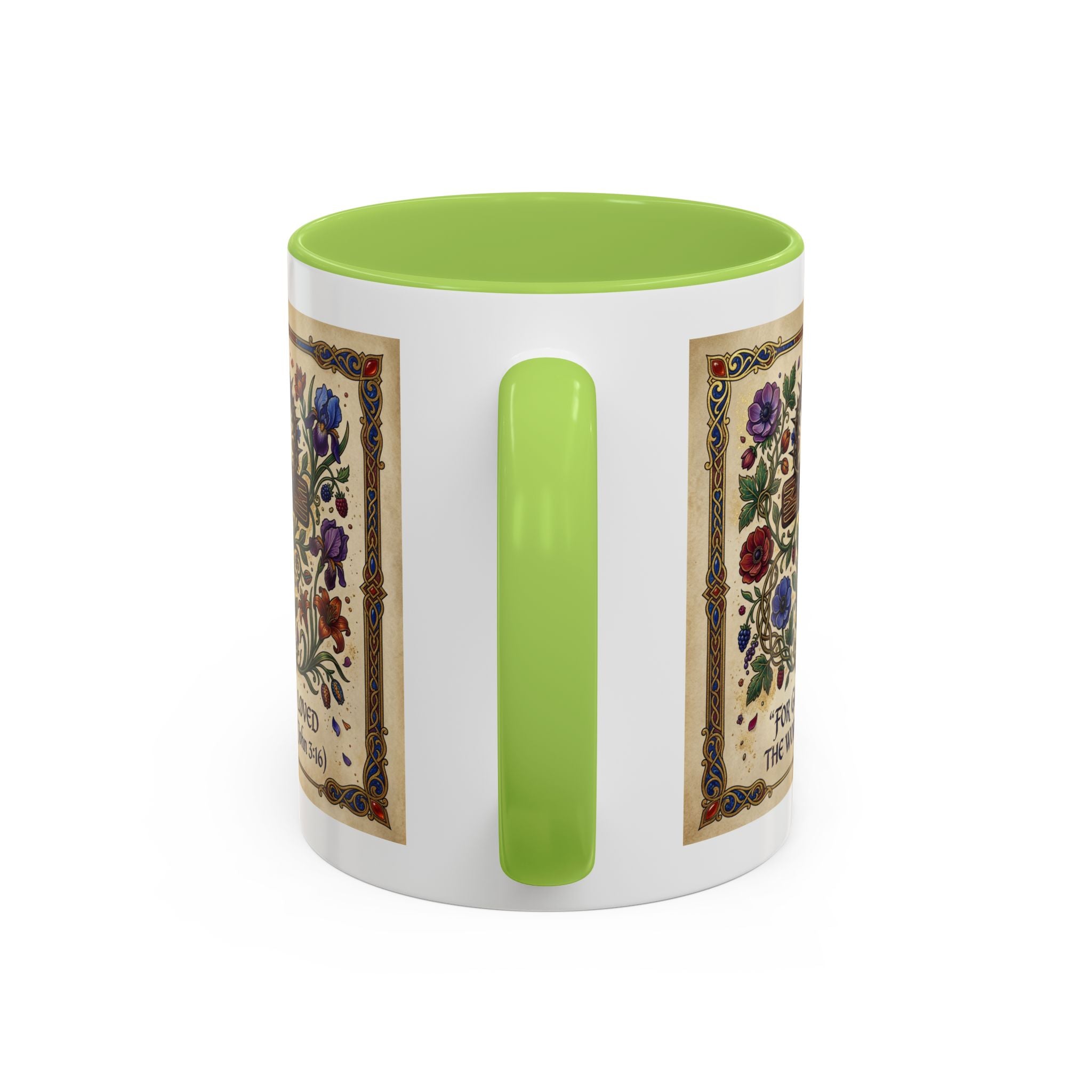 Accent Coffee Mug (11, 15oz) "For God so loved the world" John 3:16